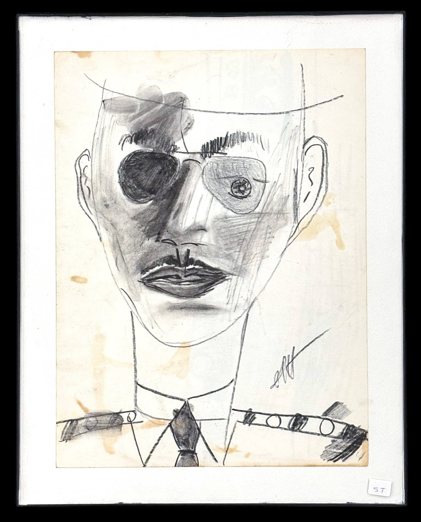 Jay Steensma "Trooper Portrait" Charcoal on Paper - 2
