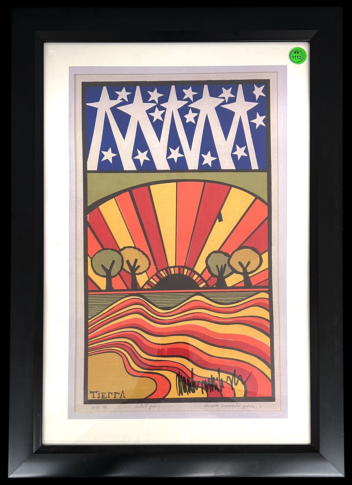 Amado M. Pena Jr. "The Earth" 1973 Photo Lithograph - 2