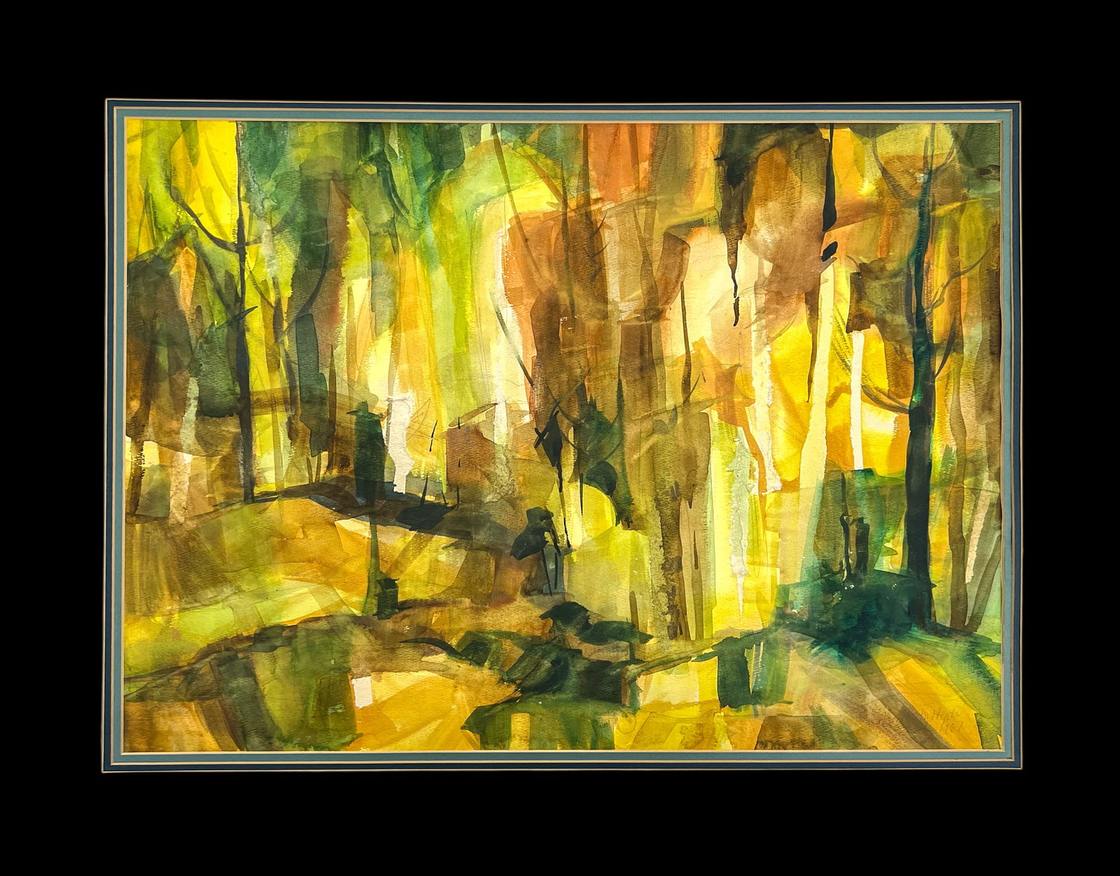 Janice M. Hyde "Ethereal Forest" 1967 Watercolor on Paper - 2