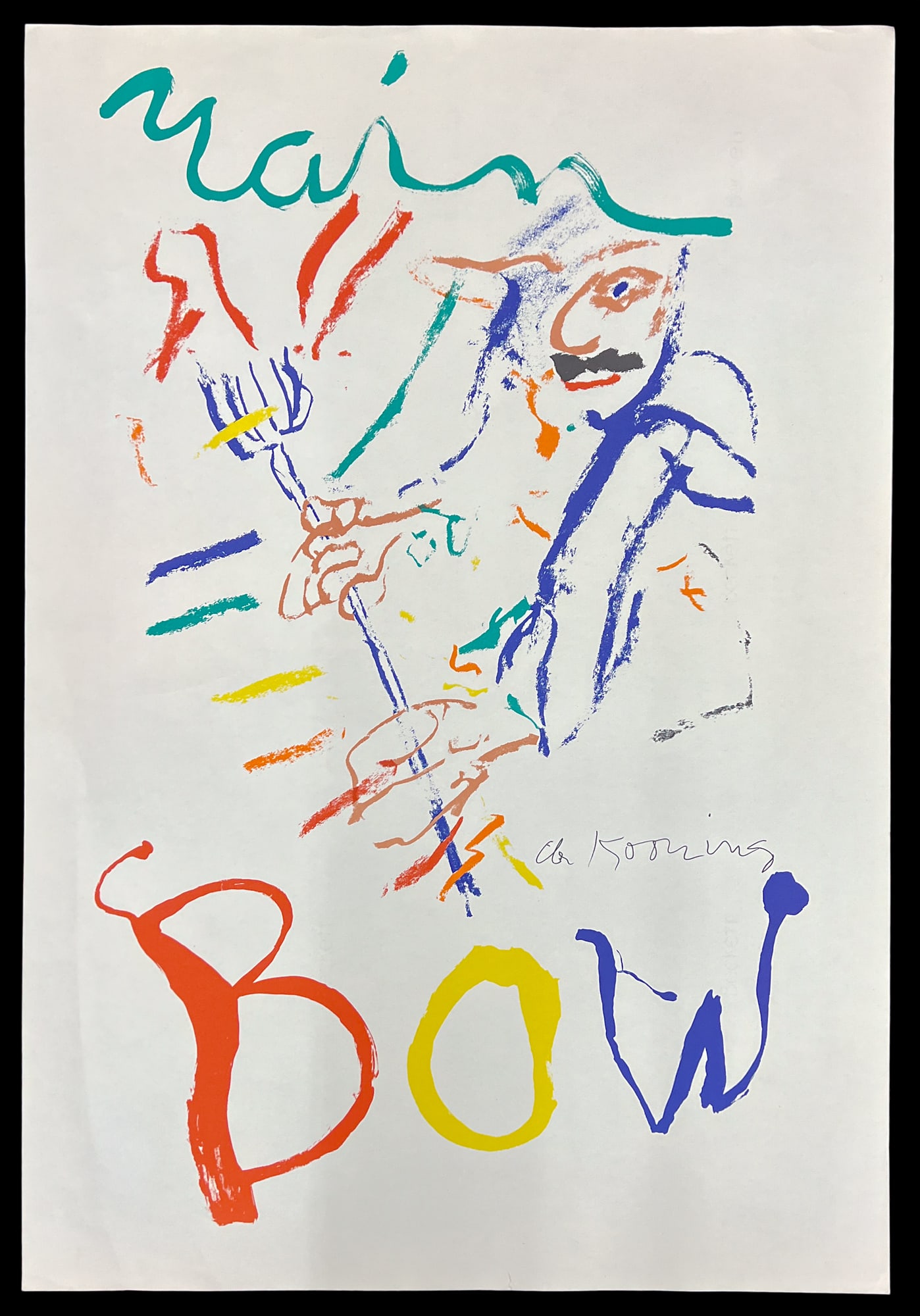 Willem de Kooning "Thelonius Monk - Devil at the Keyboard" 1972 Lithograph - 2