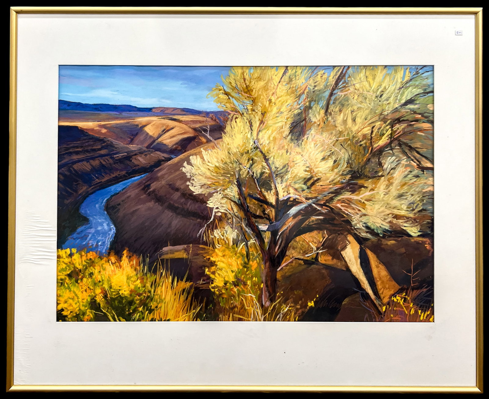 Artist Unknown "Eastern Washington Canyon Scene" Pastel on Paper - 2
