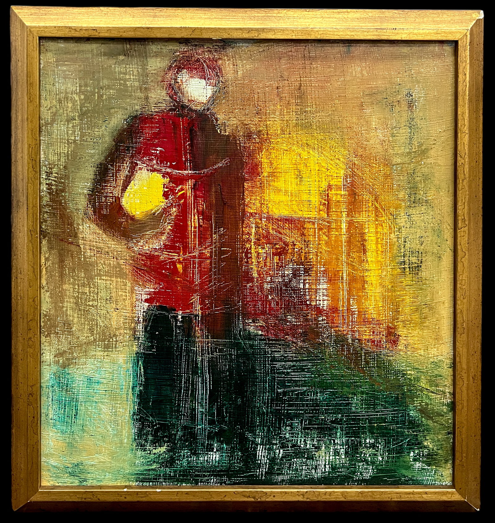 Artist Unknown "Holding the Sun" Oil on Board - 2