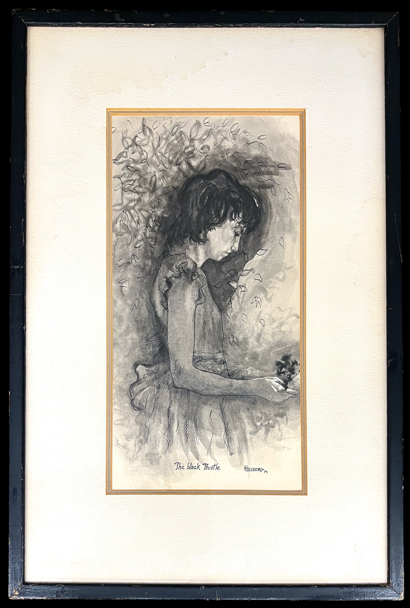 Allan Husberg "The Black Thistle" 1974 Ink & Watercolor on Paper - 2