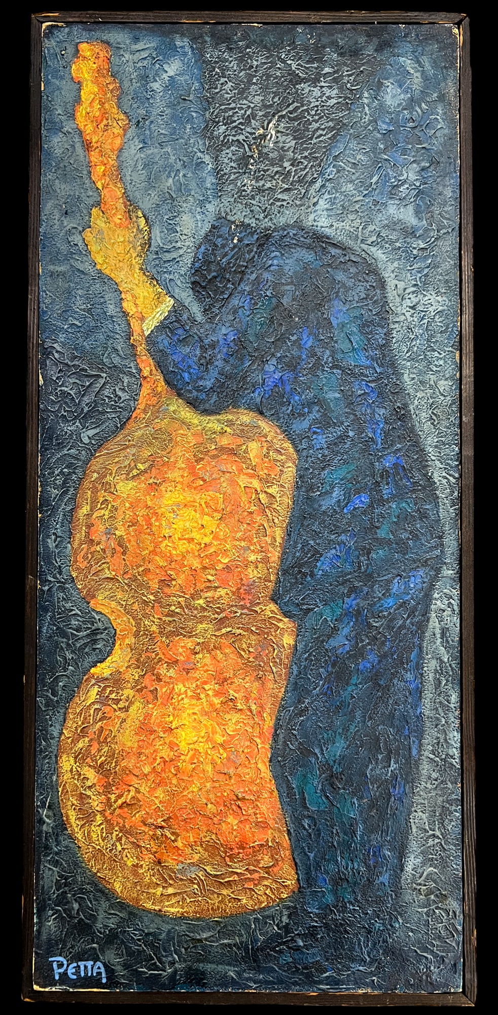 Joseph Petta Jr. "The Musician" 1957 Oil on Board - 2