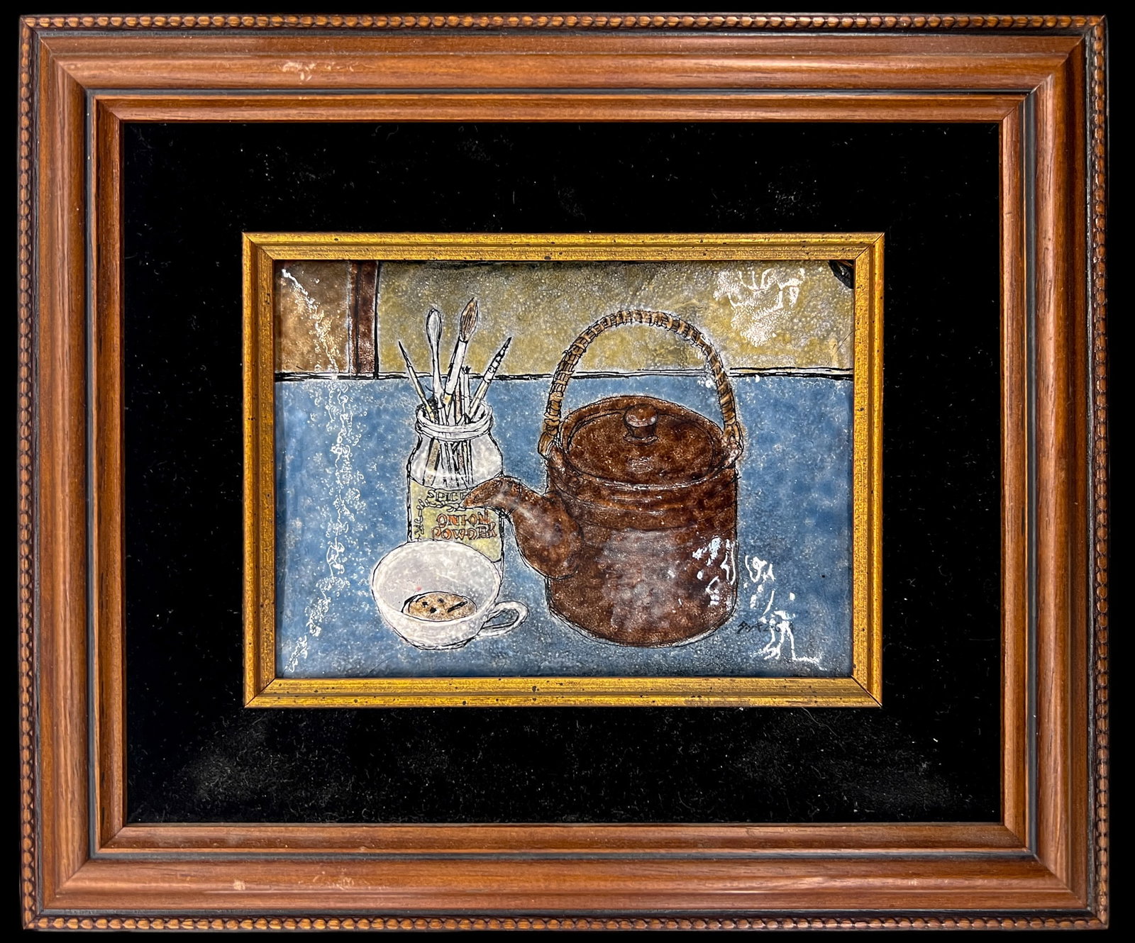 Tatsuki Kobayashi "Still Life" 1974 Limoges Enamel - 4