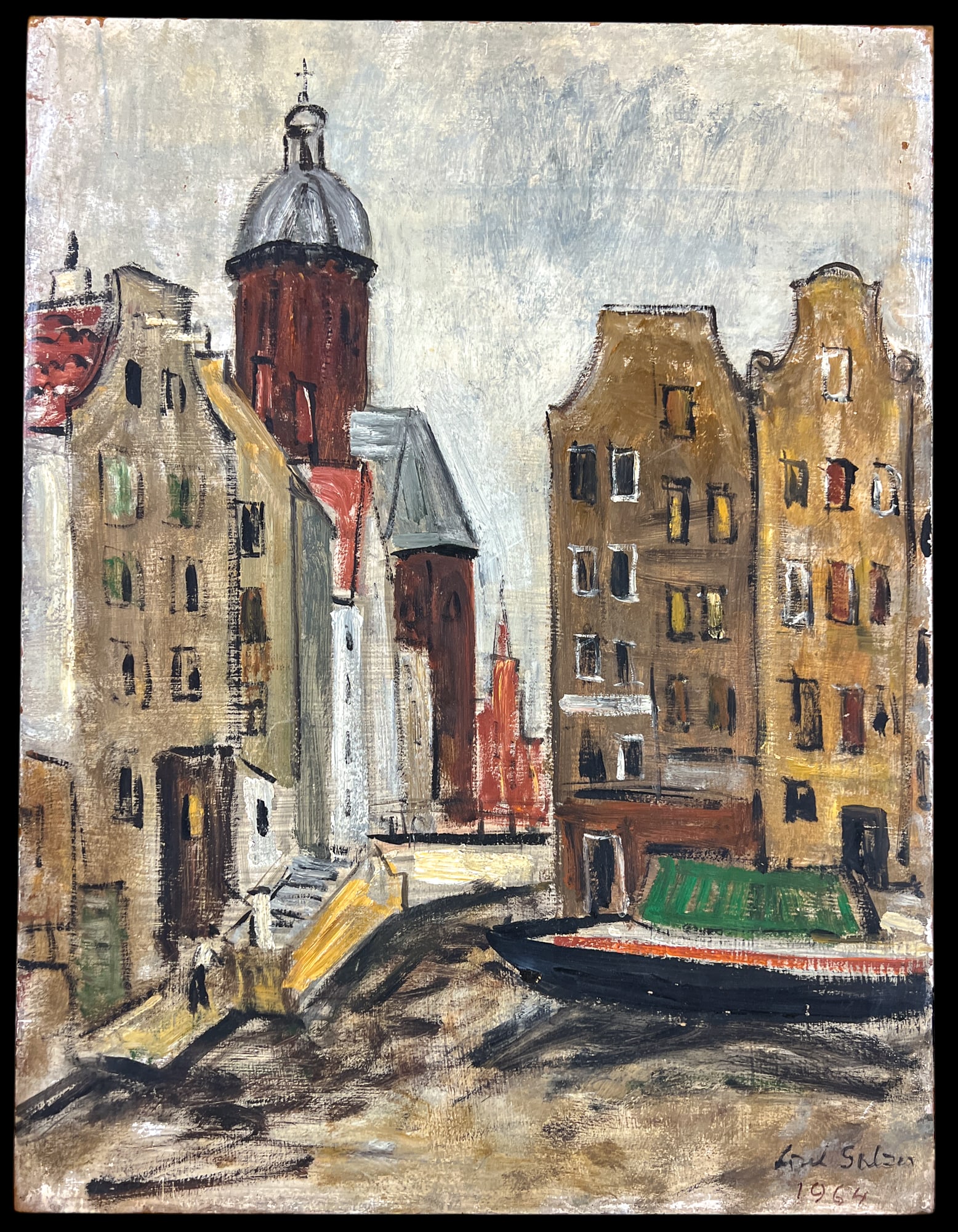 Lisel Salzer "Venice" 1964 Oil on Board - 2