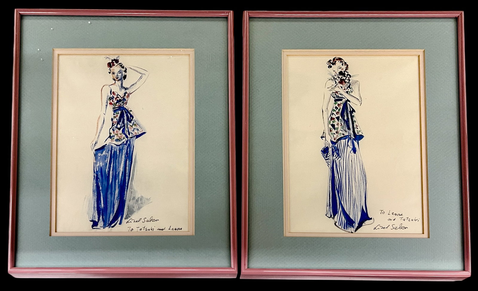 2pc Lisel Salzer Gouaches on Paper: 2pc Lisel Salzer (1906-2005 Washington) Gouaches on Paper 10"x7" Image 14.5"x11.5" Framed Each. Each signed lower right. Excellent condition, not examined outside of framing.