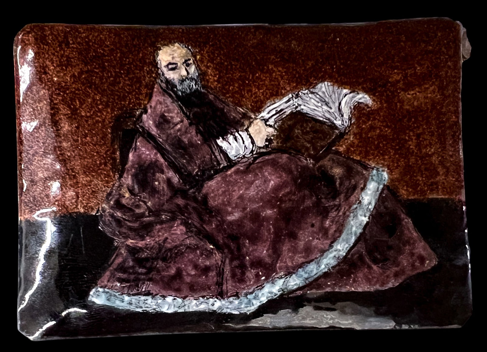 Lisel Salzer "The Scholar" Limoges Enamel - 2