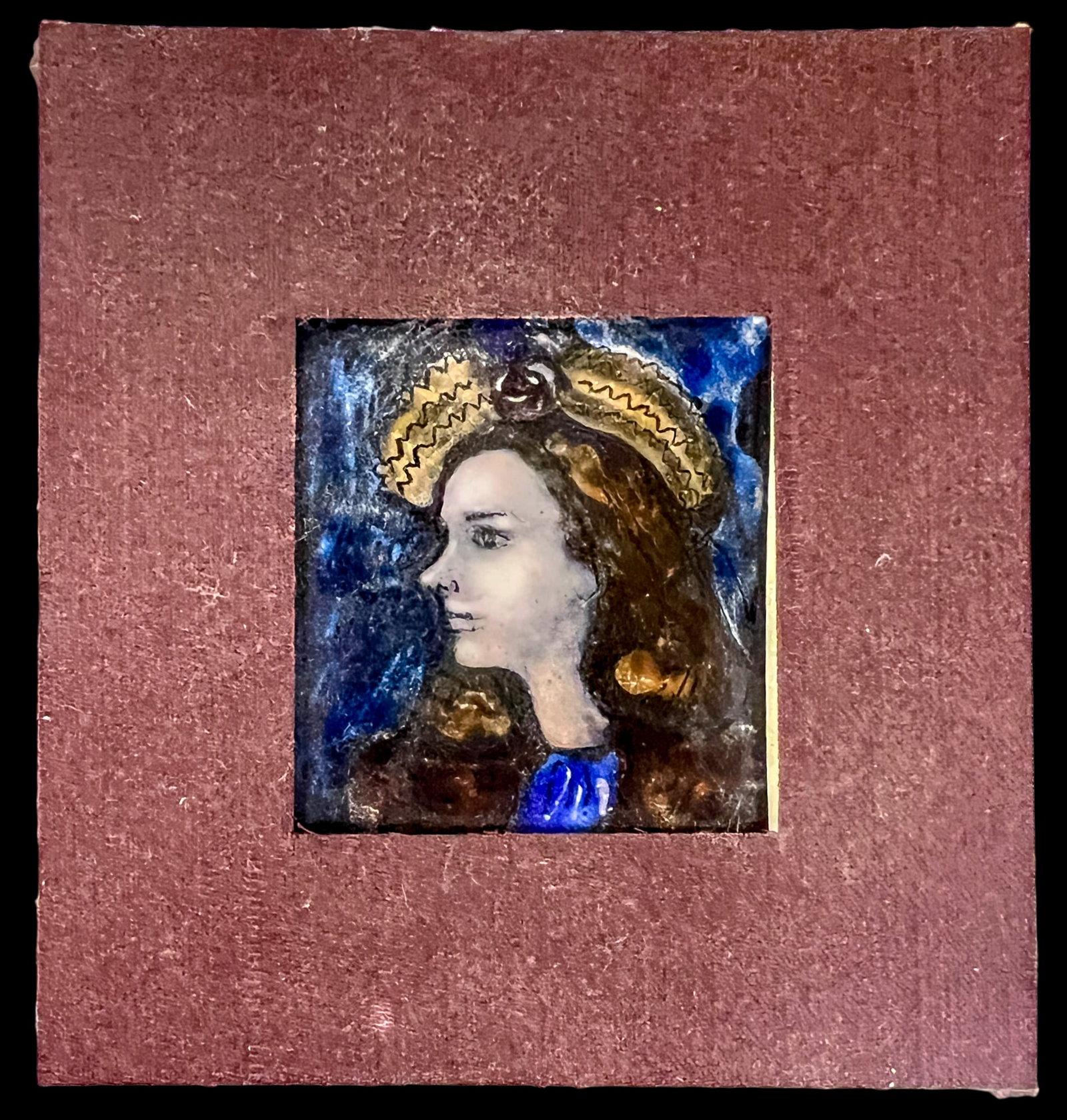Lisel Salzer "Woman in Hat" Limoges Enamel - 2