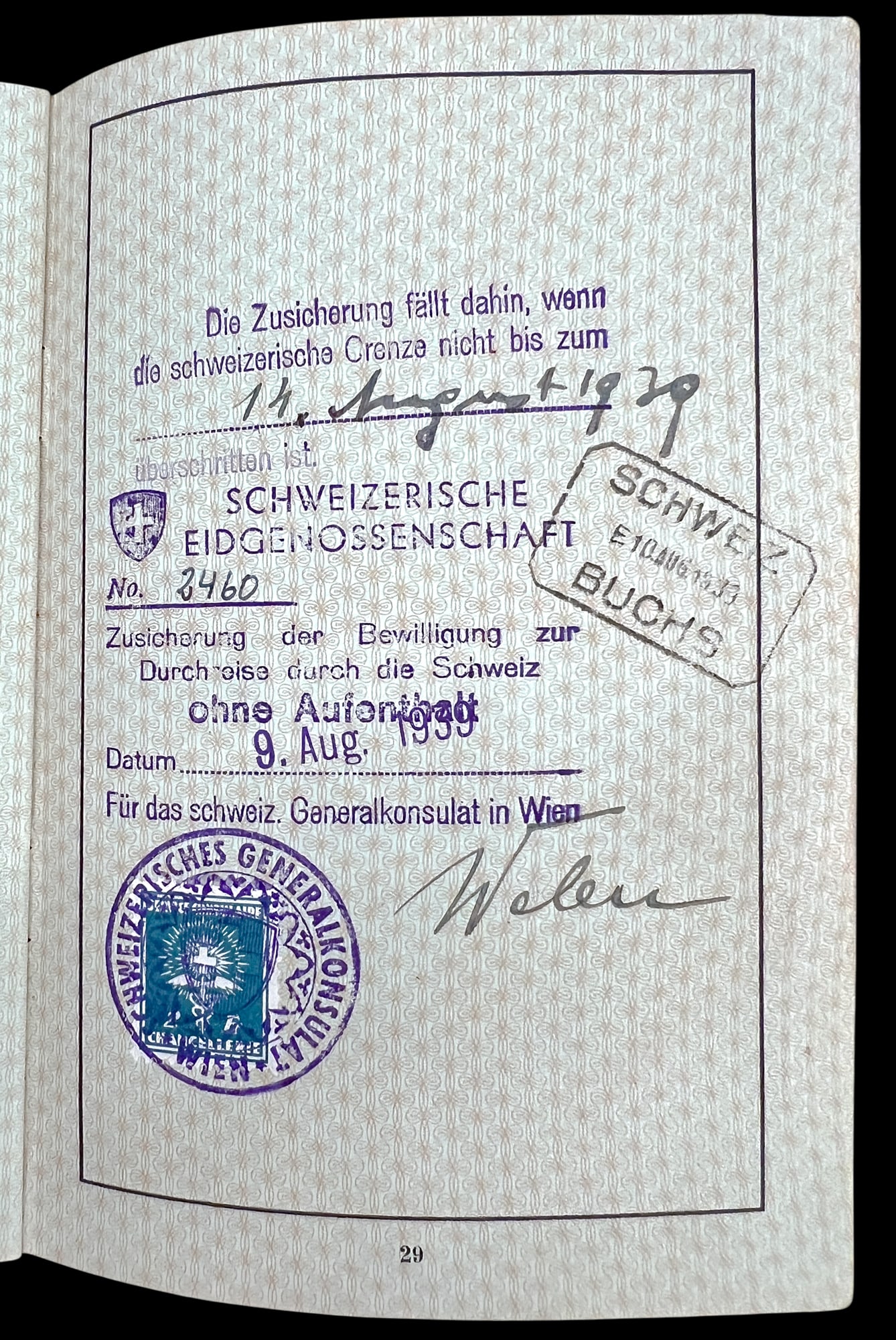3pc Lisel Salzer 1938 Nazi Germany Passport & 1939 US DoL Immigrant ID Card - 6