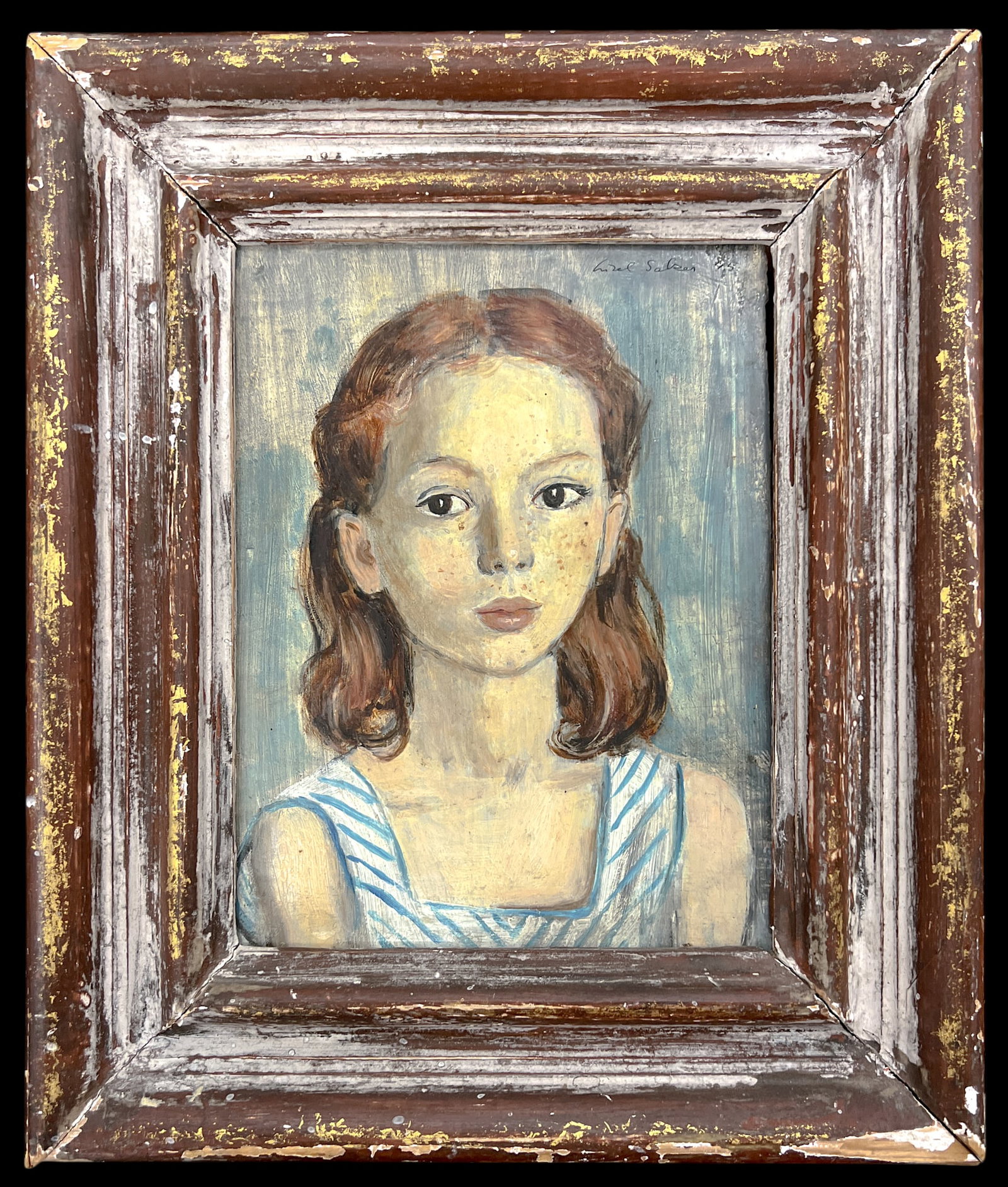 Lisel Salzer "Freckles" 1945 Oil on Board - 2