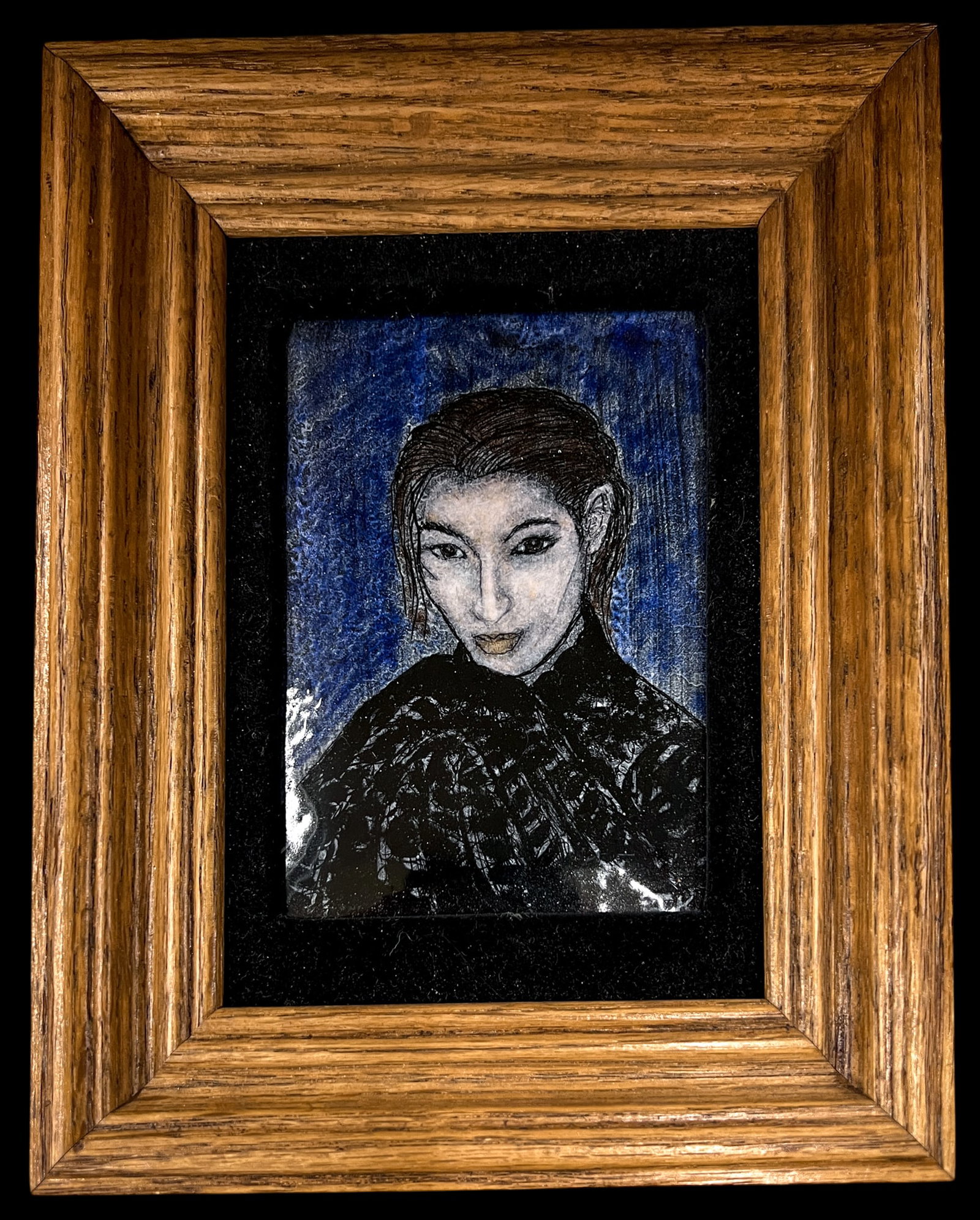 Tatsuki Kobayashi "The Gaze" Limoges Enamel on Copper - 2