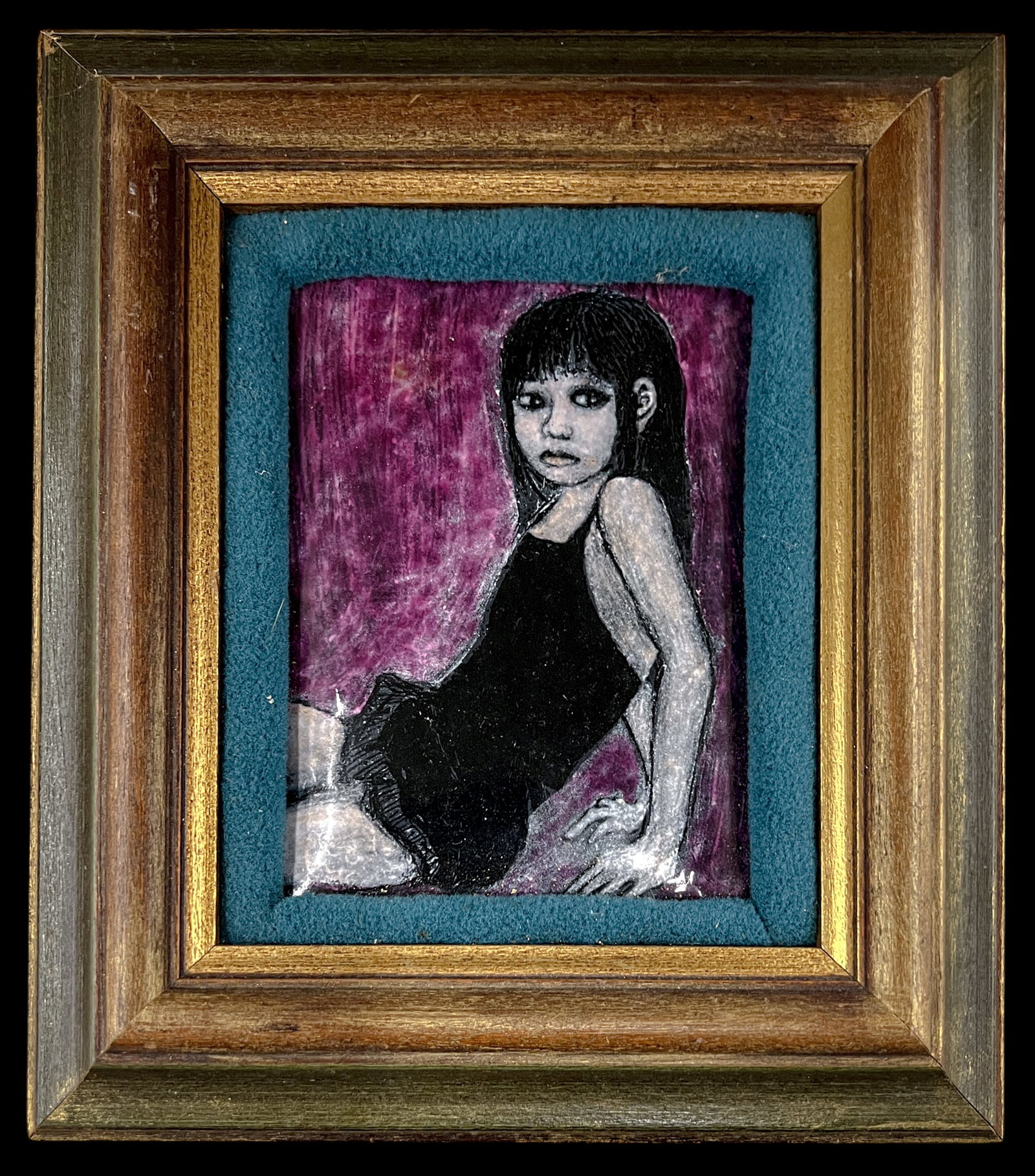 Tatsuki Kobayashi "Waiting" Limoges Enamel on Copper - 2