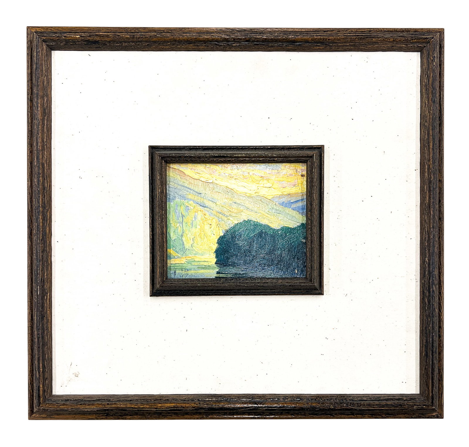 Howard Sewall "Gorge Sunset" 1930 Oil on Board - 2