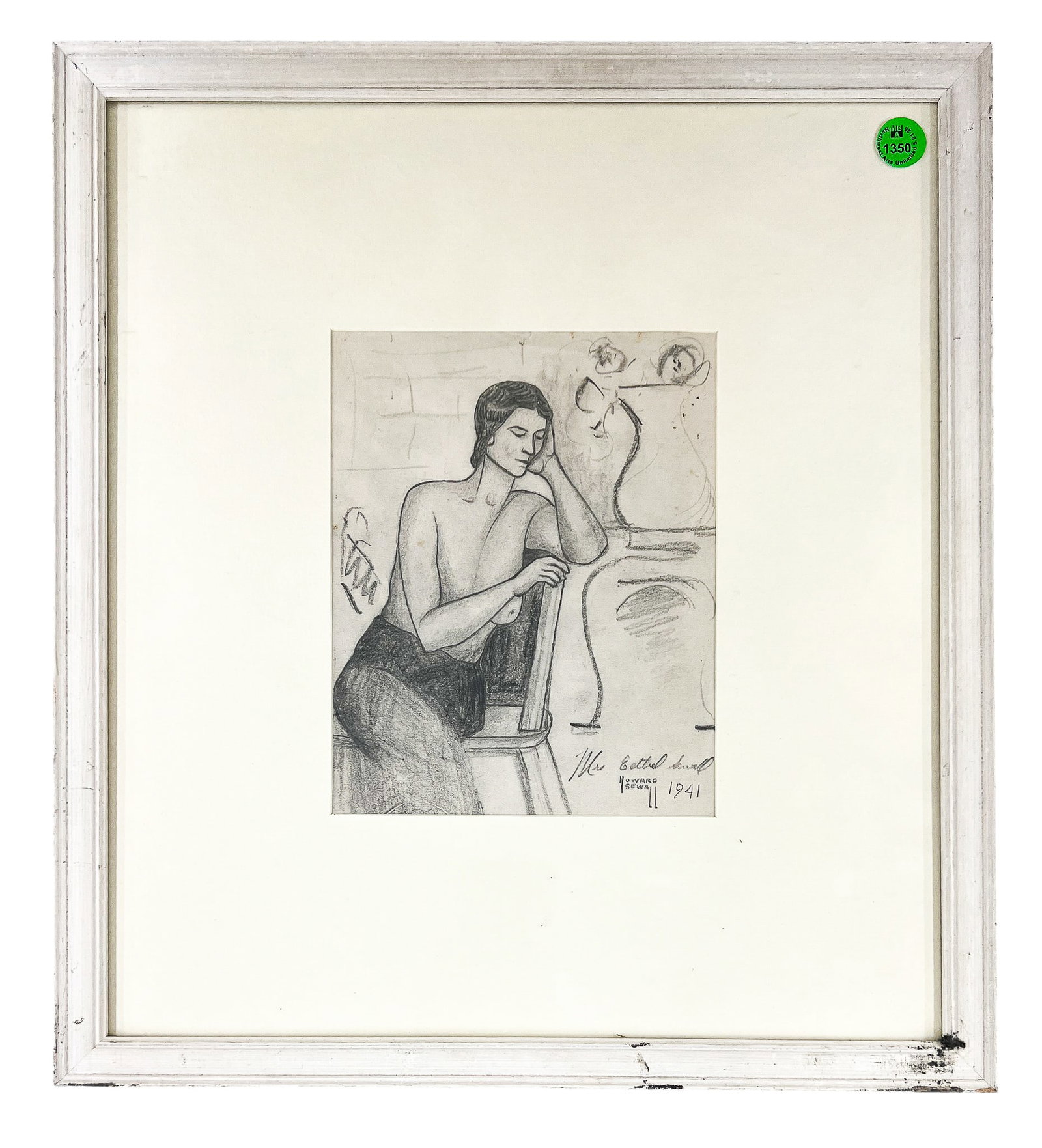 Howard Sewall "Mrs. Ethel Sewall" 1941 Graphite on Paper - 2