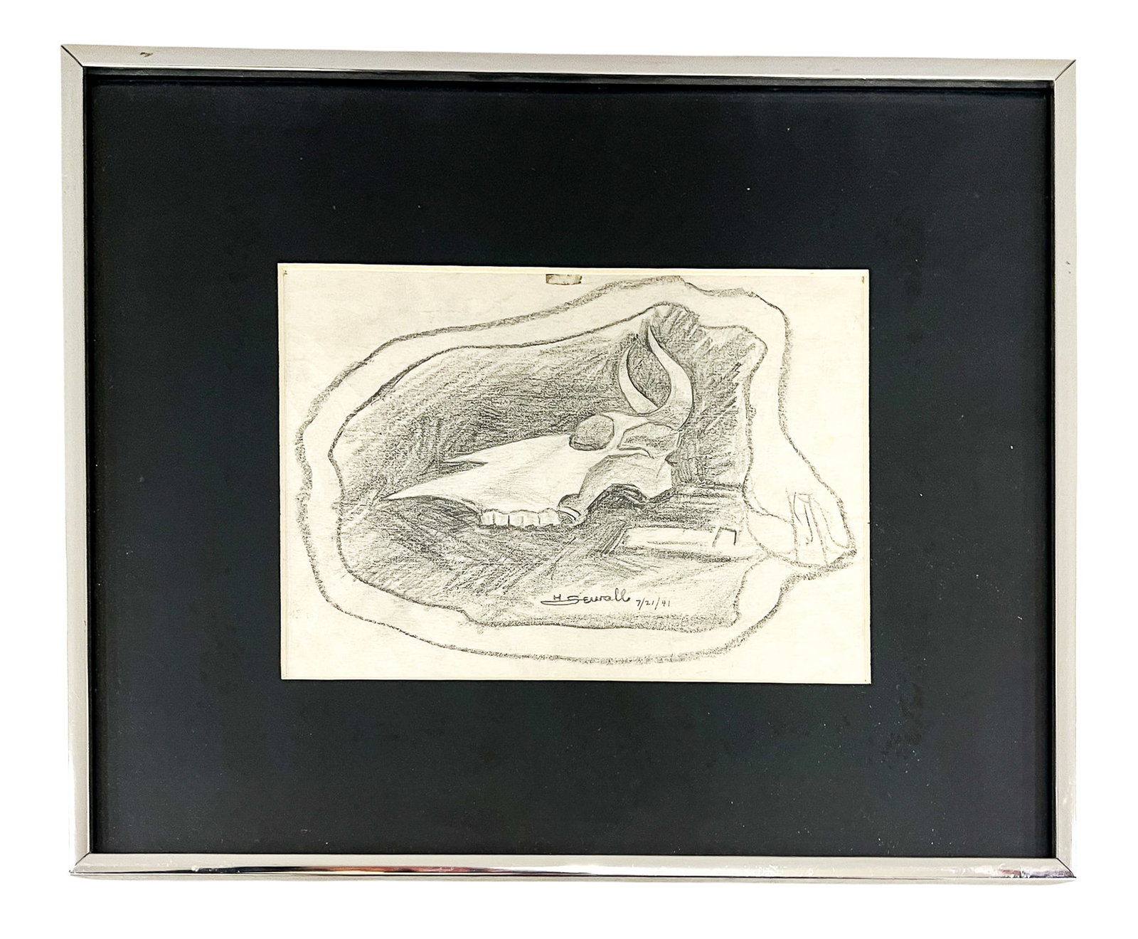 Howard Sewall "Fractured Skull" 1941 Graphite on Paper - 2