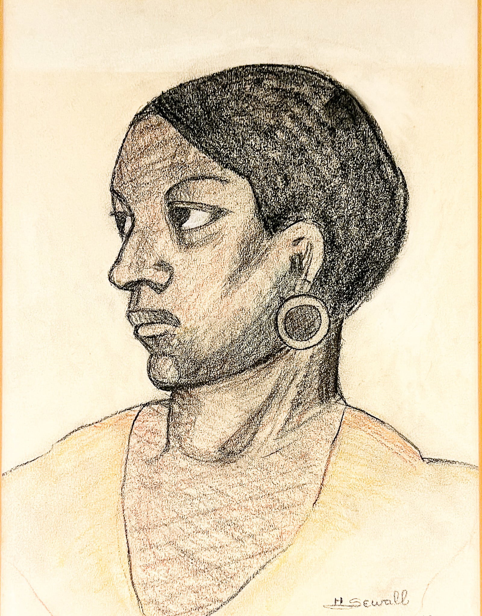 Howard Sewall "A.C. Life Class" 1943 Pastel on Paper (1 of 2)