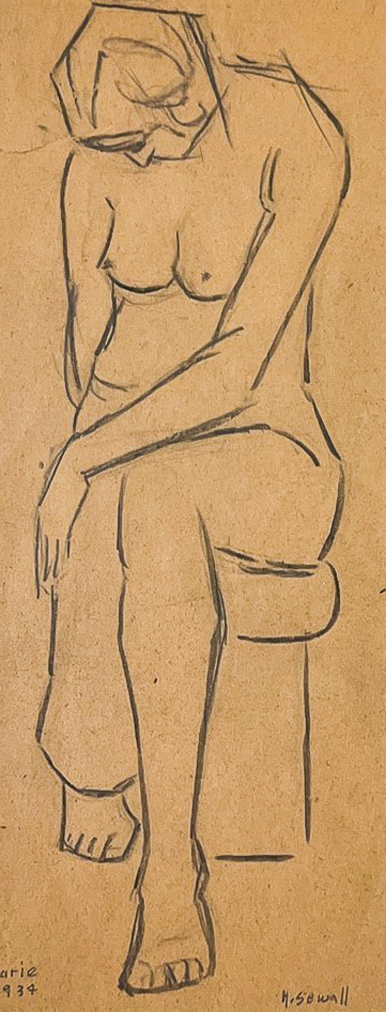 Howard Sewall "Marie" 1934 Graphite on Paper (1 of 2)
