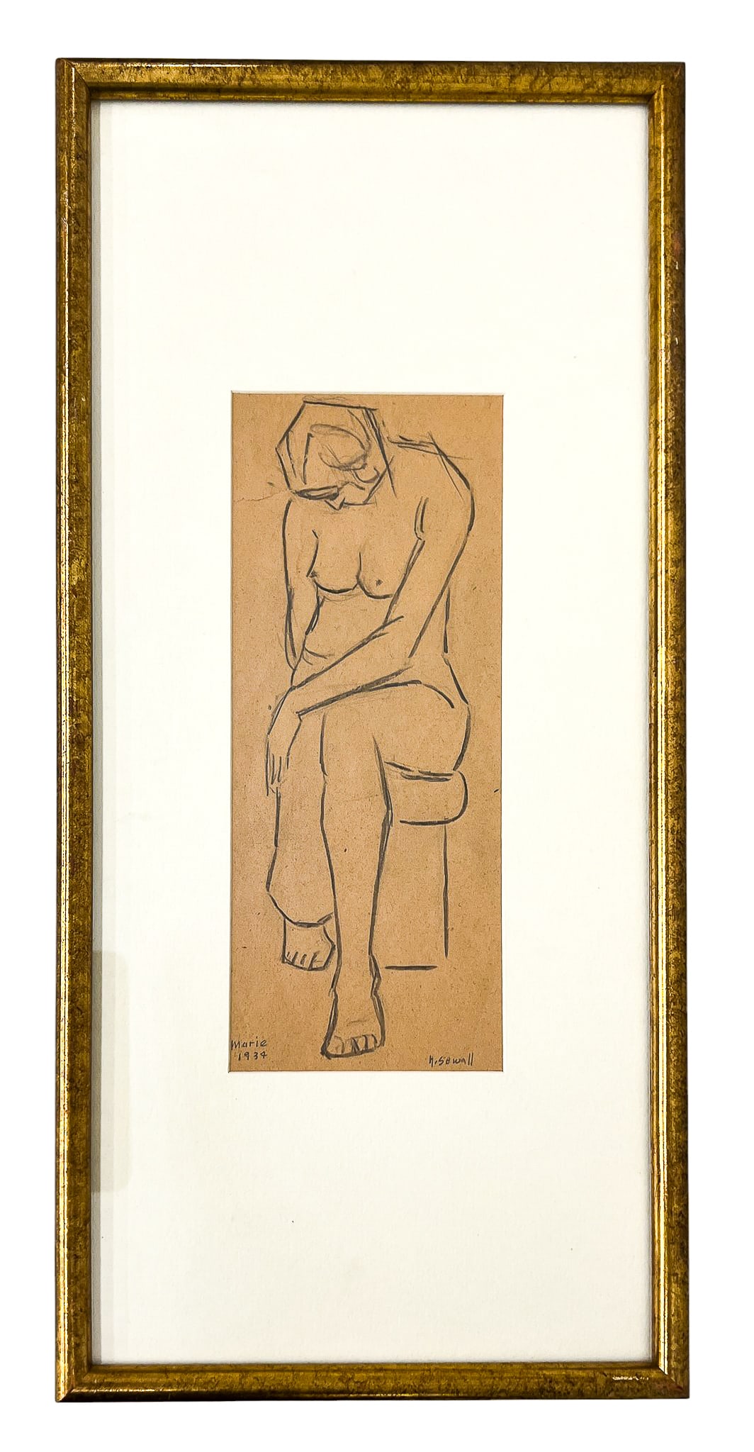 Howard Sewall "Marie" 1934 Graphite on Paper - 2