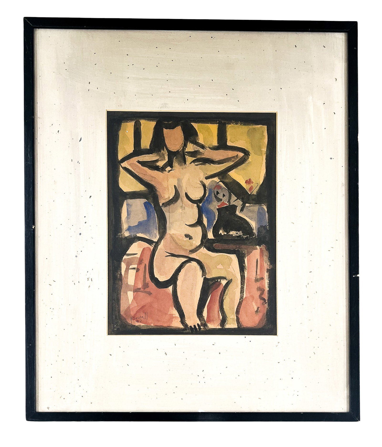 Howard Sewall "Morning Nude" 1942 Watercolor on Paper - 2