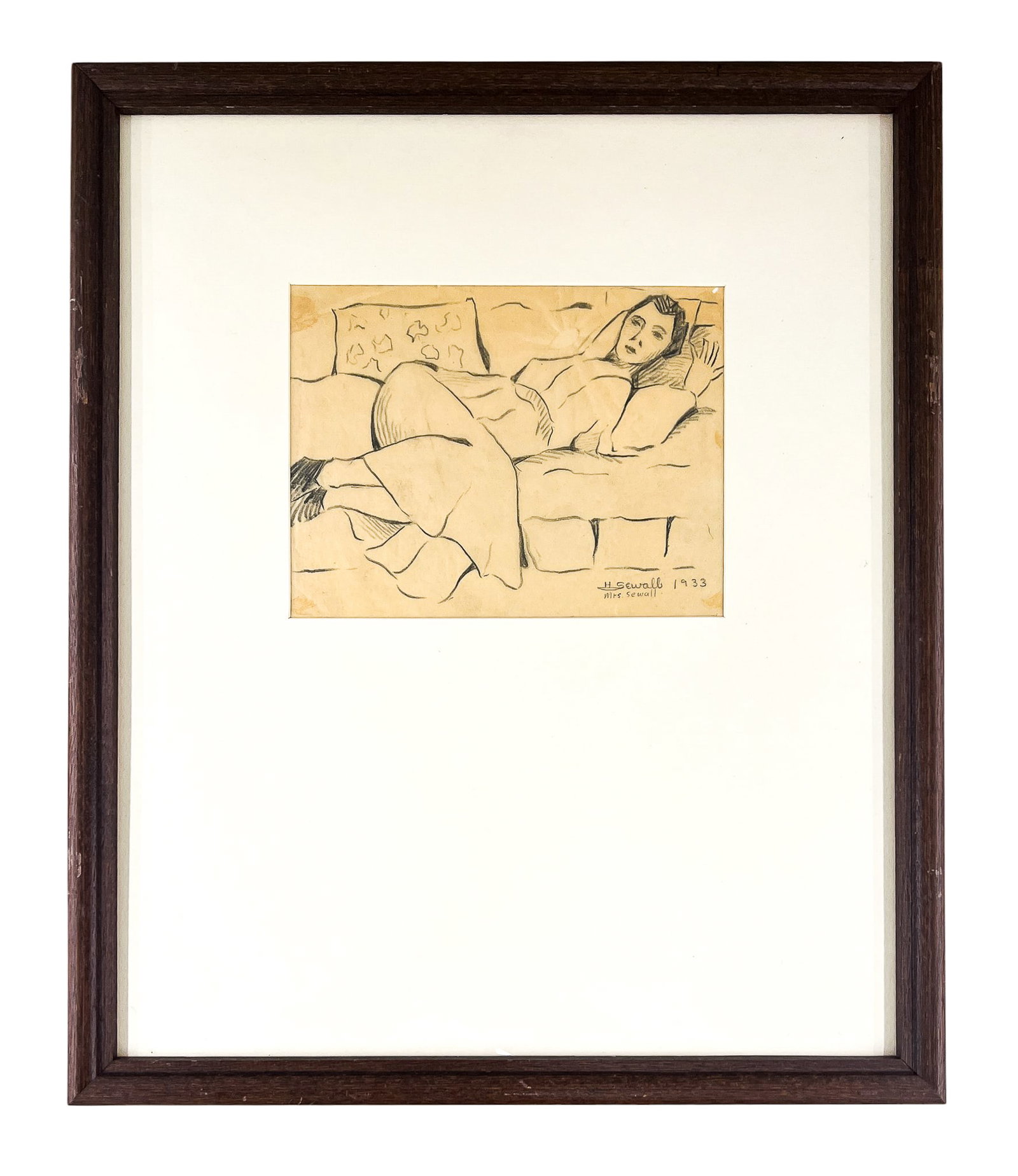 Howard Sewall "Mrs. Sewall" 1933 Graphite on Paper - 2