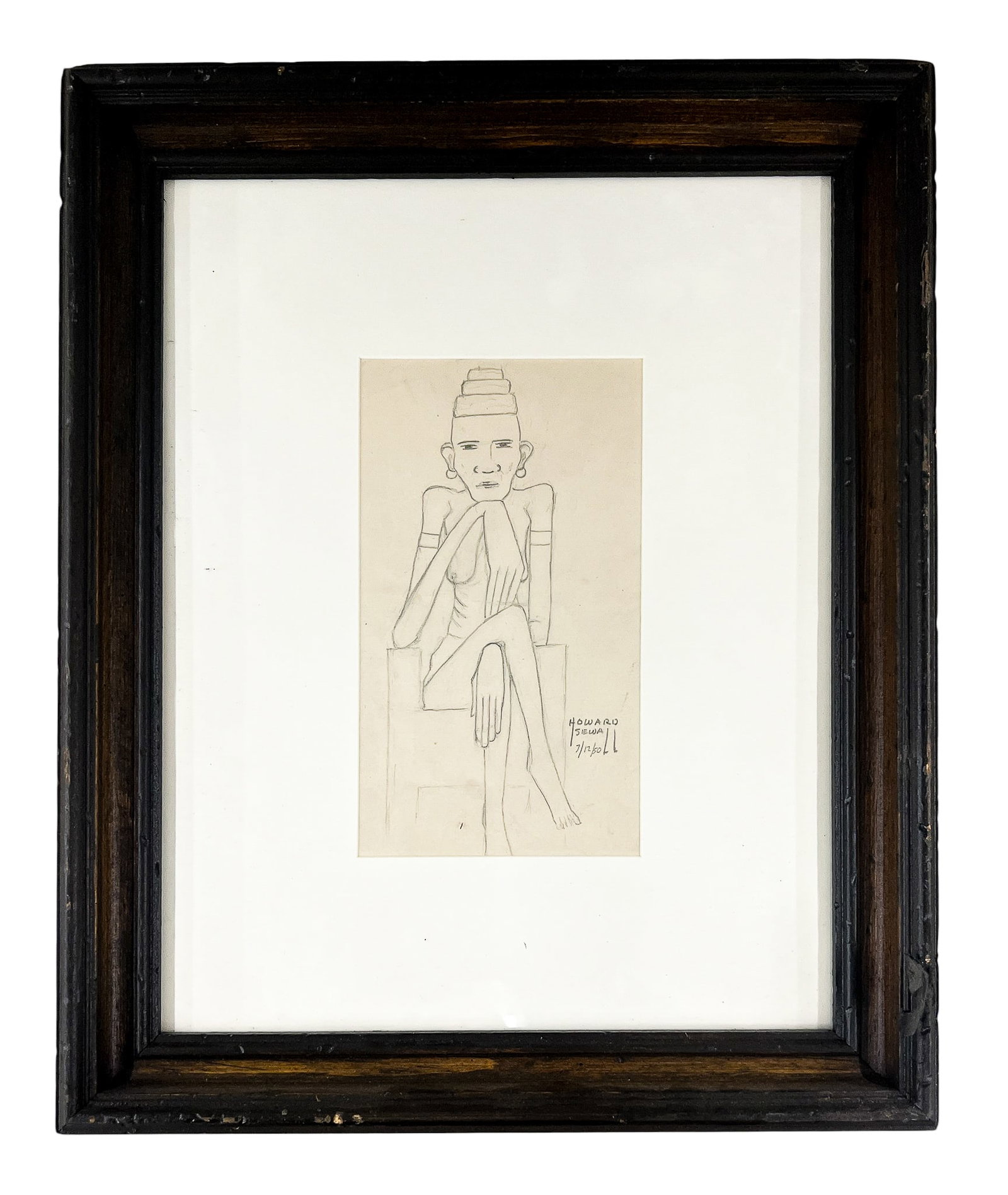 Howard Sewall "You Were Saying?" 1950 Graphite on Paper - 2