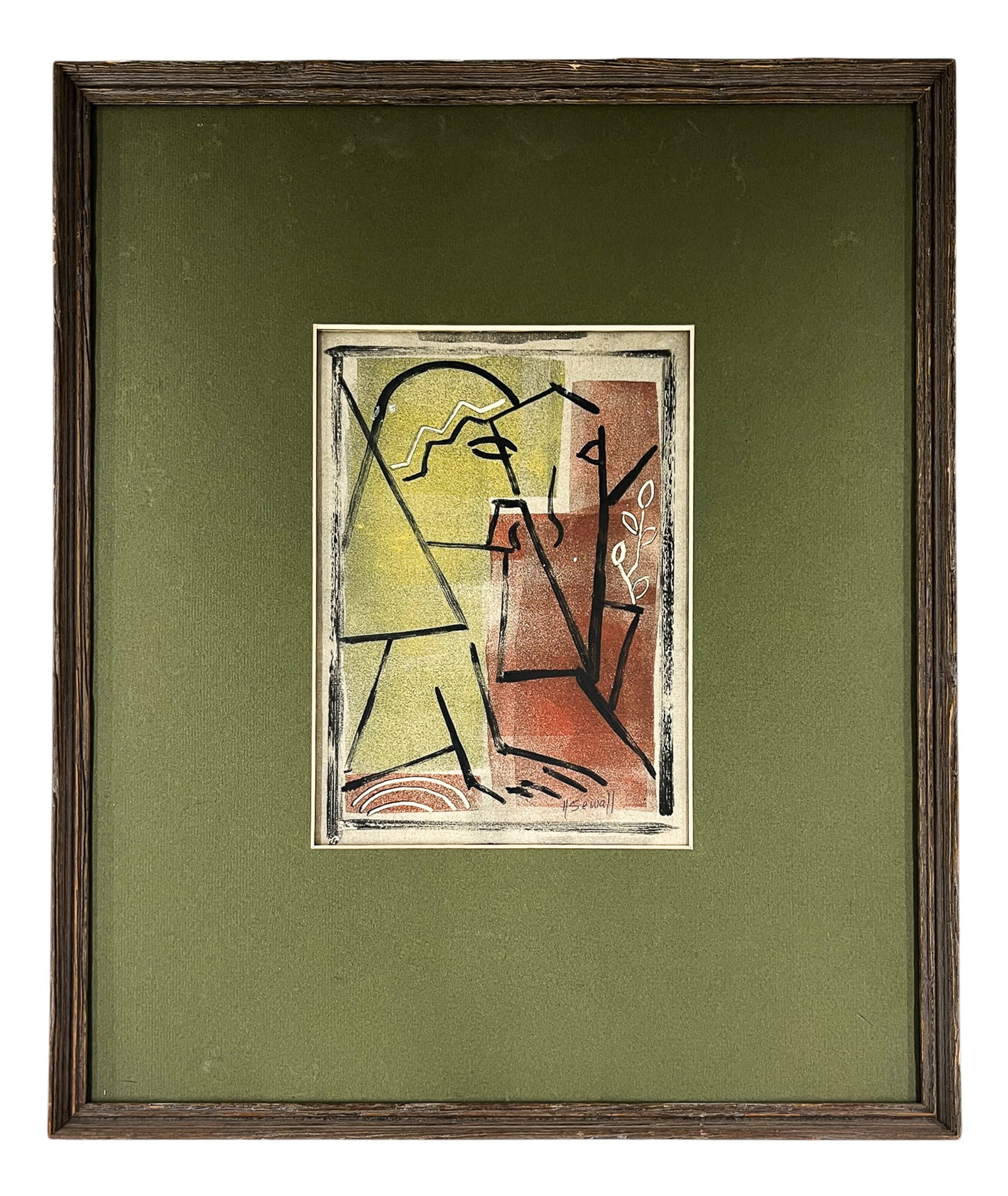 Howard Sewall "Smell the Flowers" Monotype - 2