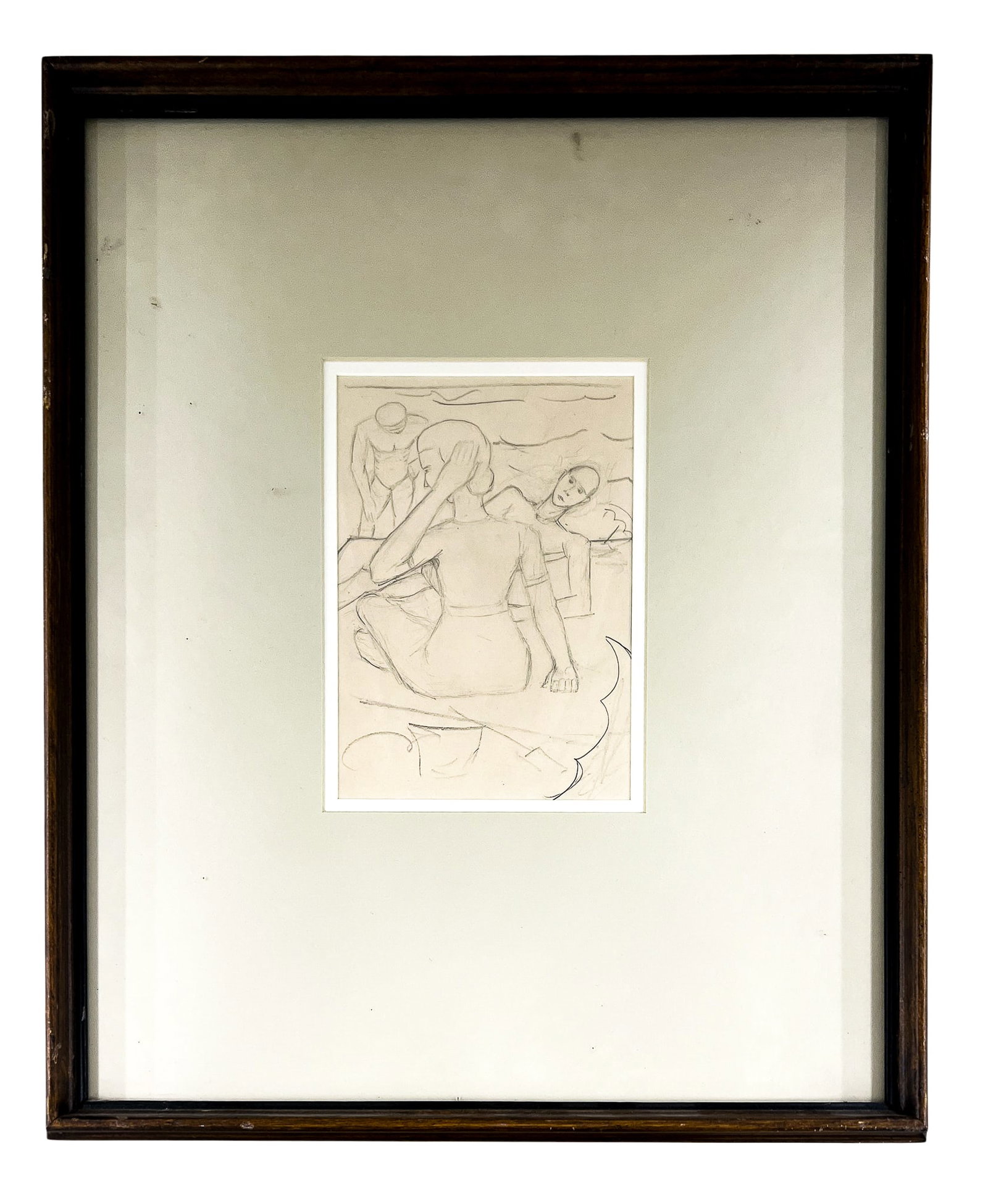 Howard Sewall "At the Beach" Graphite on Paper - 2