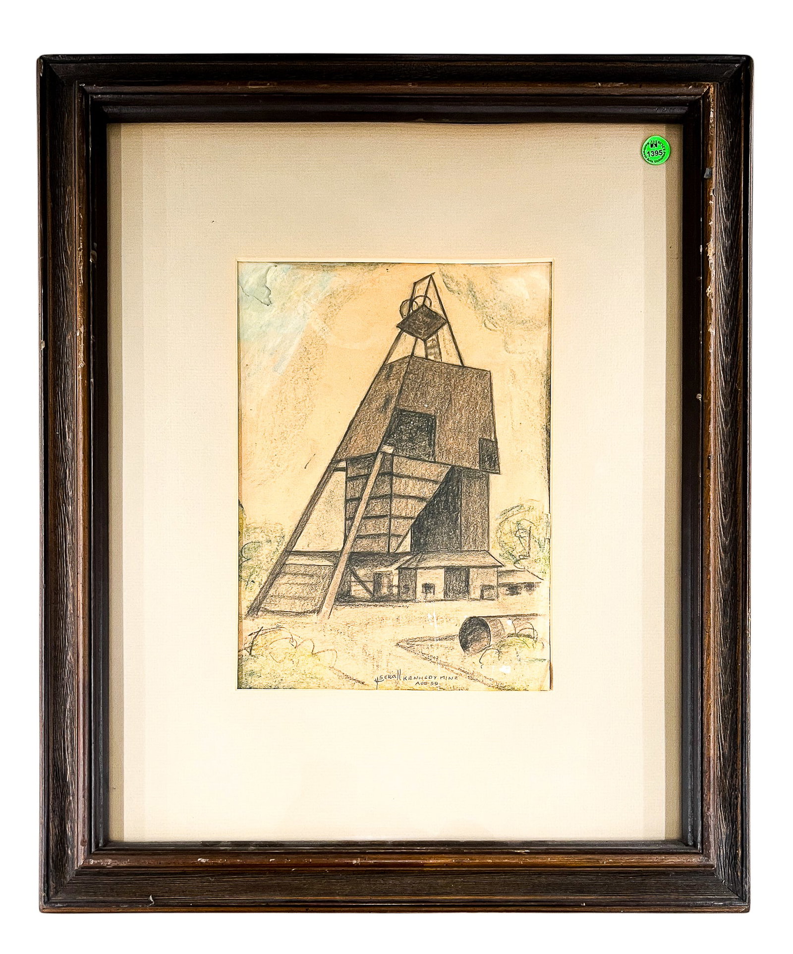 Howard Sewall "Kennedy Mine" 1956 Pastel on Paper - 2