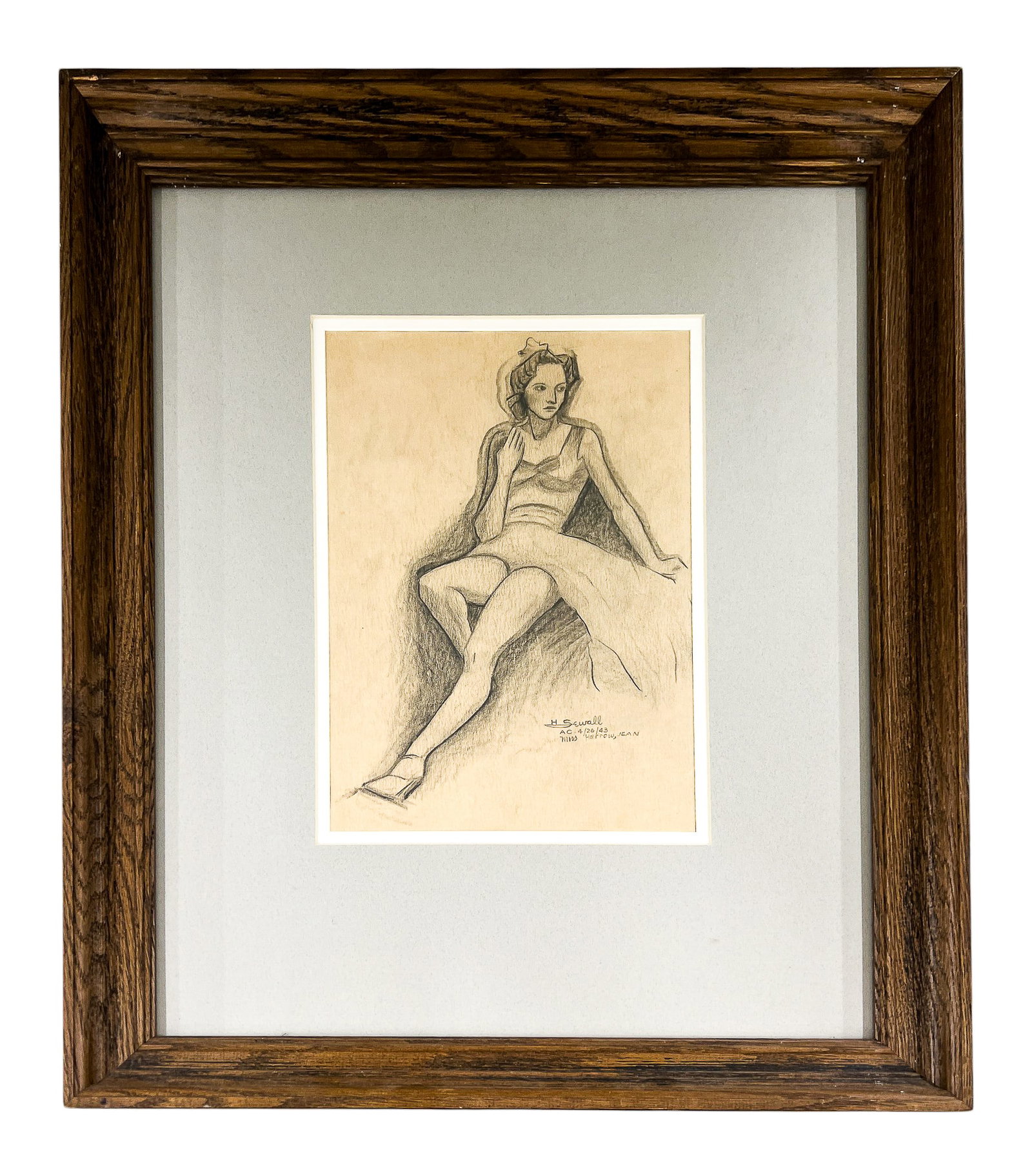 Howard Sewall "Jean Harrow" 1943 Graphite on Paper - 2
