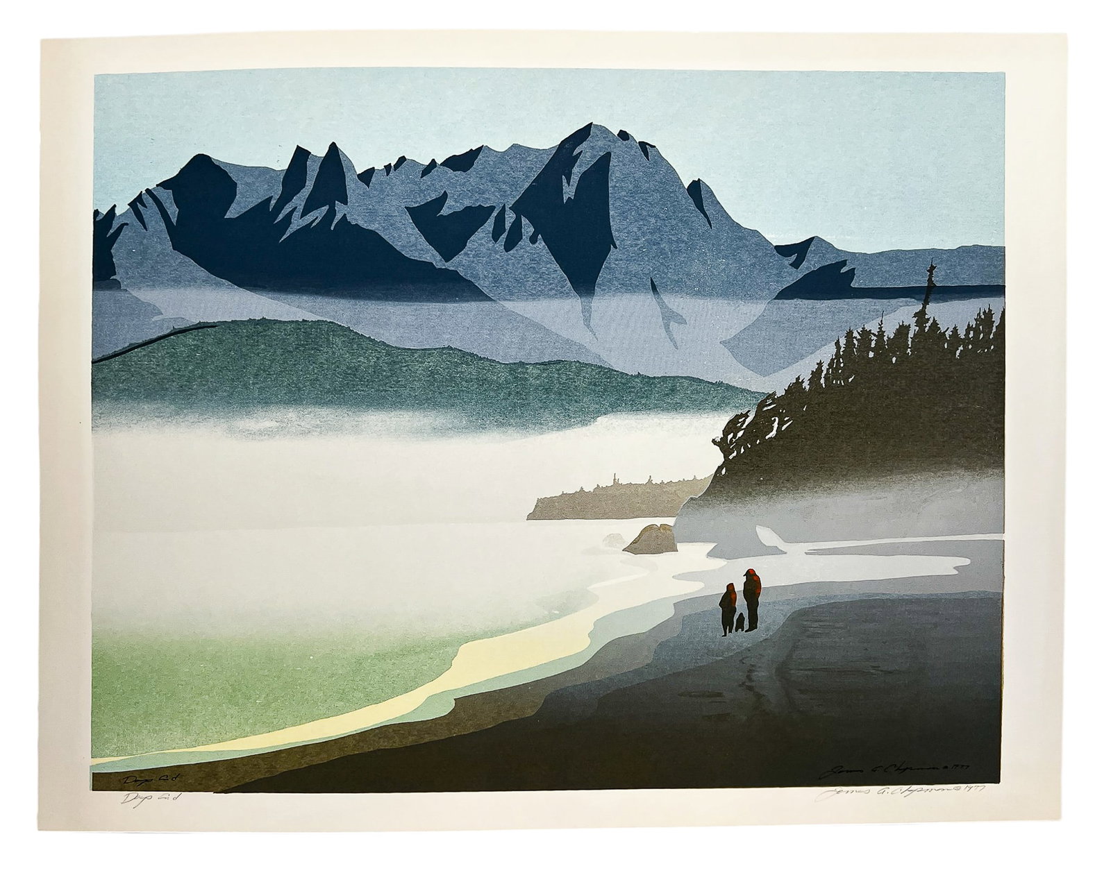 James A. Chapman "Days End" 1977 Screen Print - 2