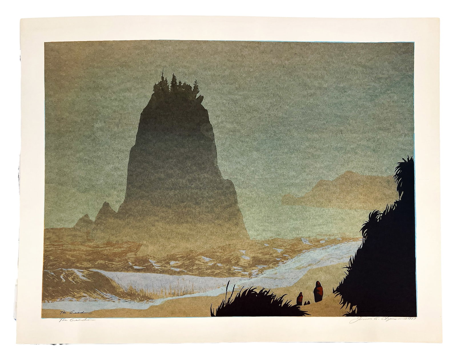 James A. Chapman "The Guardian" 1977 Screen Print - 2