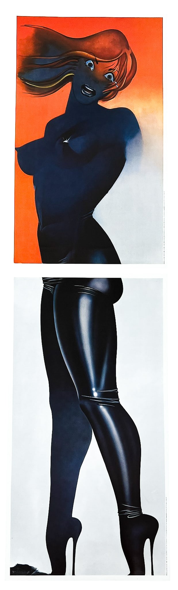 2pc Allen Jones "What Do You Mean What Do I Mean?" 1968 Lithograph Diptych - 2