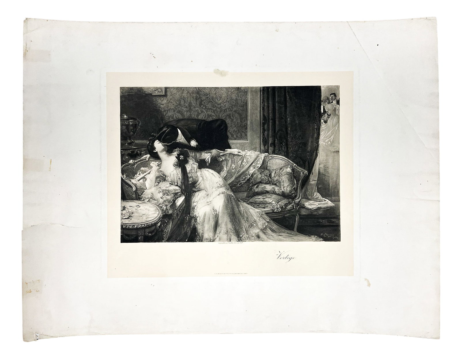 Denis Etcheverry "Vertige" 1903 Etching - 2