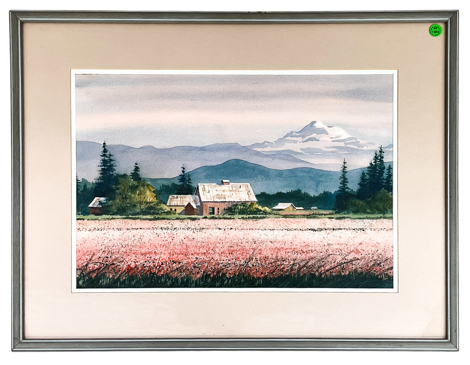 Ann Rutter "Tulip Fields" Watercolor on Paper - 2