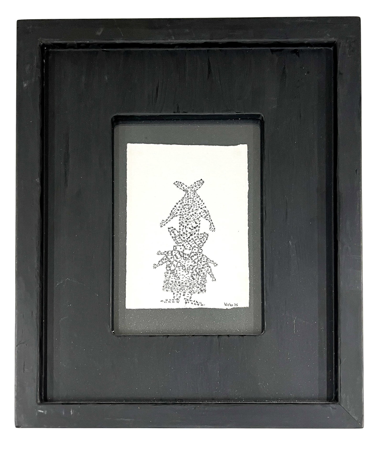Wesley Wehr "Piggy Back" 1975 Ink on Paper - 2