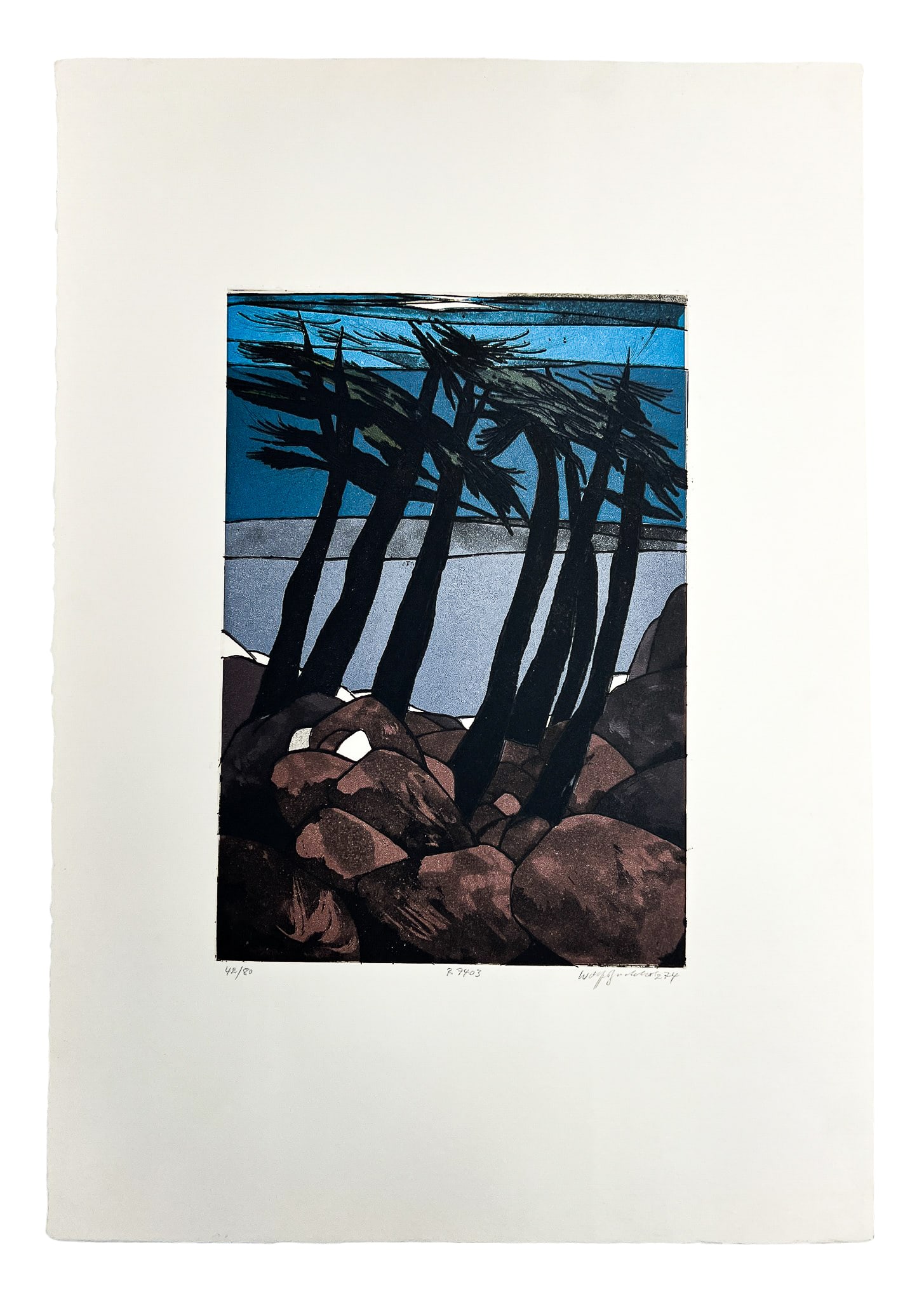 Wolff Buchholz "R7403" 1974 Etching - 2