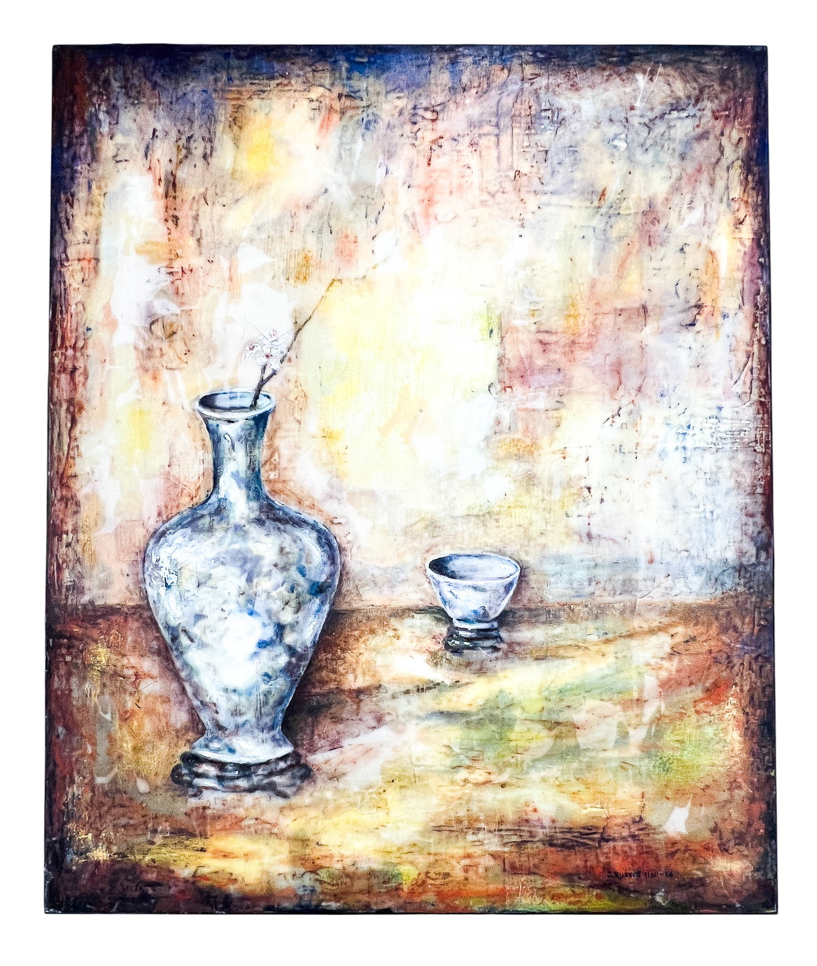 Susan Russell Hall "Repose" 2006 Oil & Encaustic on Panel - 2