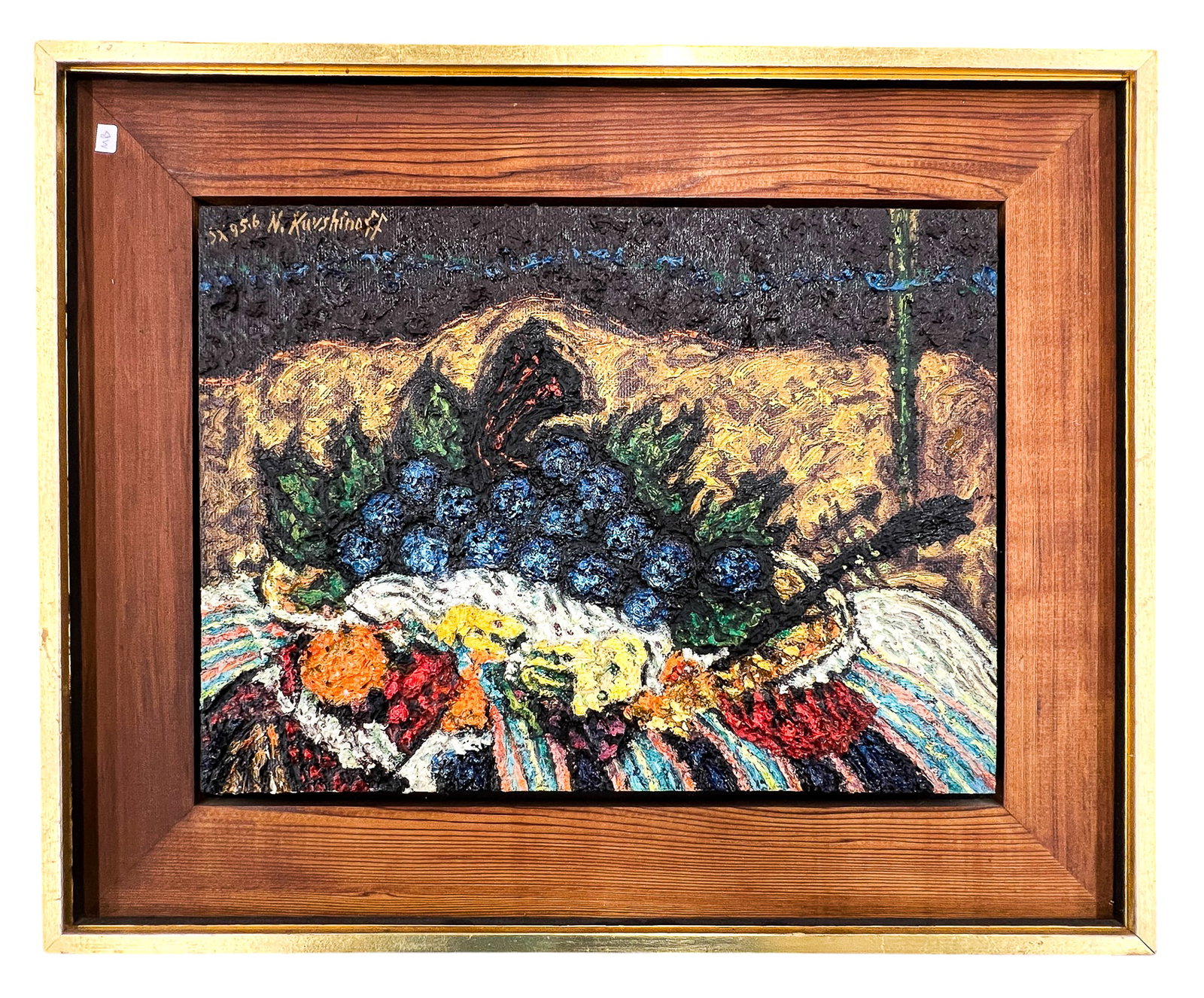 Nicolai Kuvshinoff "Table Setting with Grapes" Oil on Board - 2