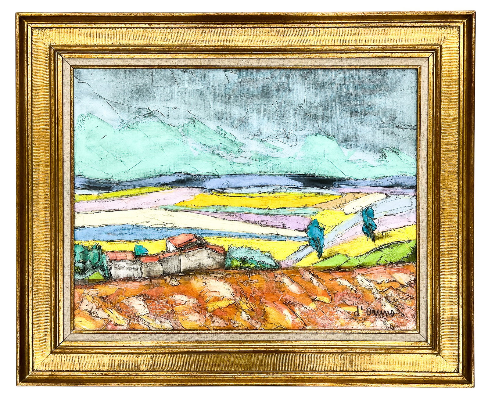 Toussaint Ambrogiani D'Orcino "The Sheepfold in the Hills" Oil on Canvas - 2