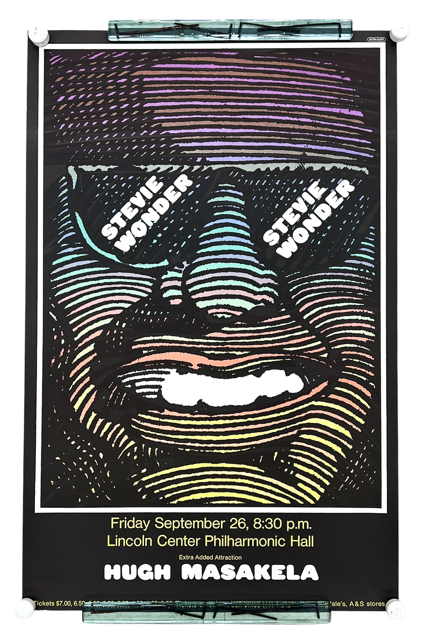 Milton Glaser "Stevie Wonder" 1968 Poster Lithograph - 2