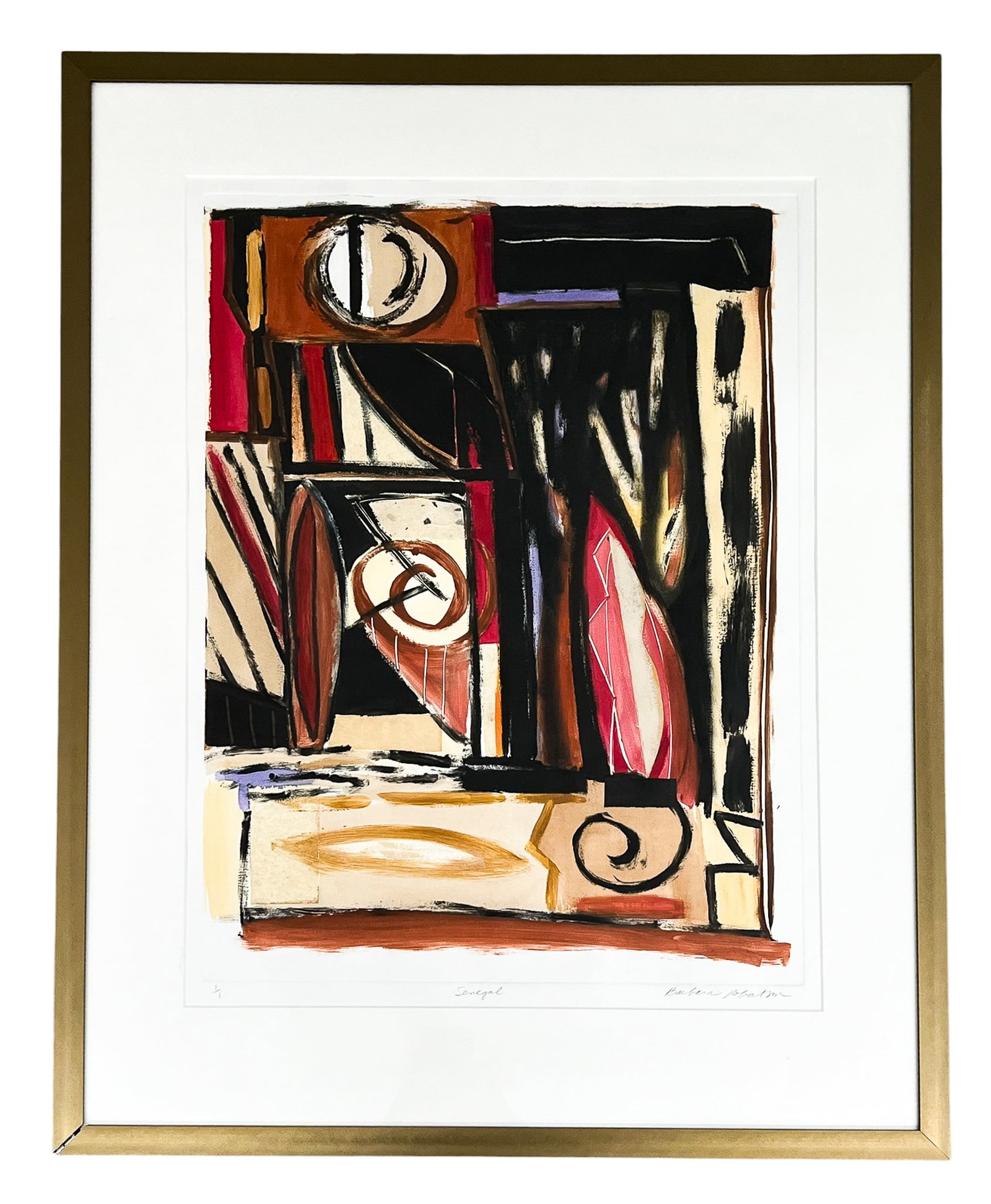 Barbara Robertson "Senegal" 1989 Monotype - 2
