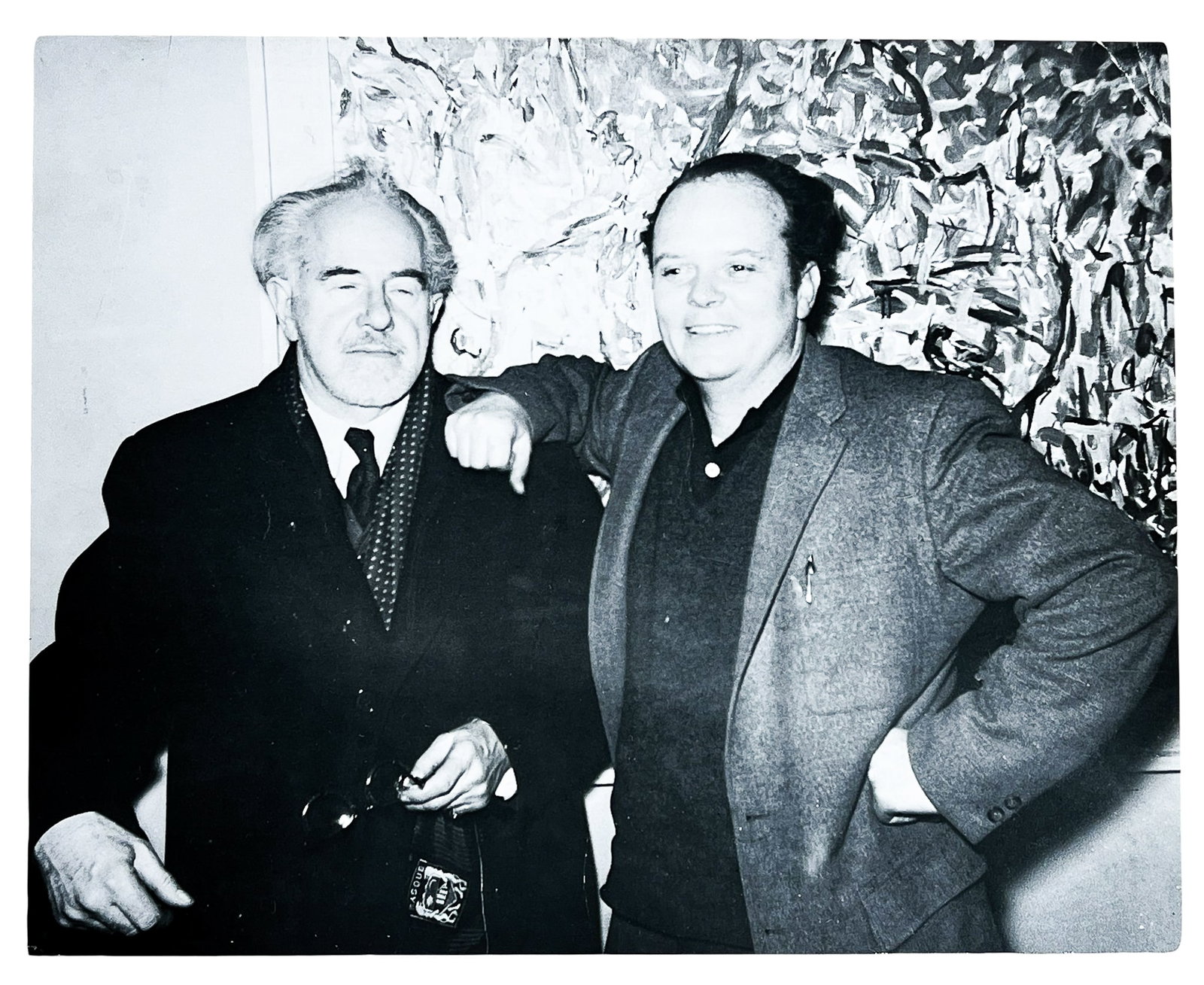 1958 Photograph on Board of Windsor Utley & Mark Tobey - 2