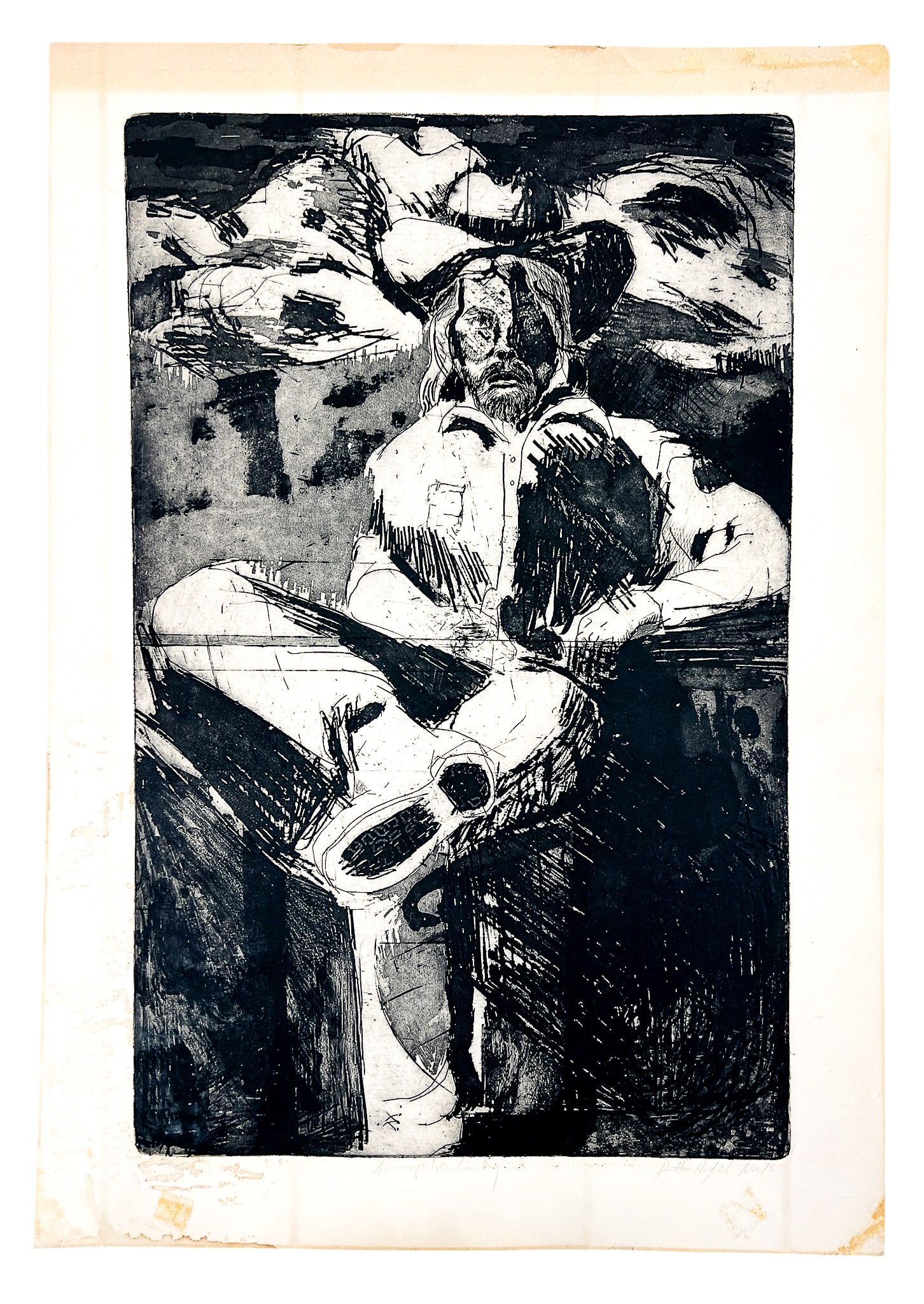 Artist Unknown "Minneapolis Cowboy" 1973 Etching - 2