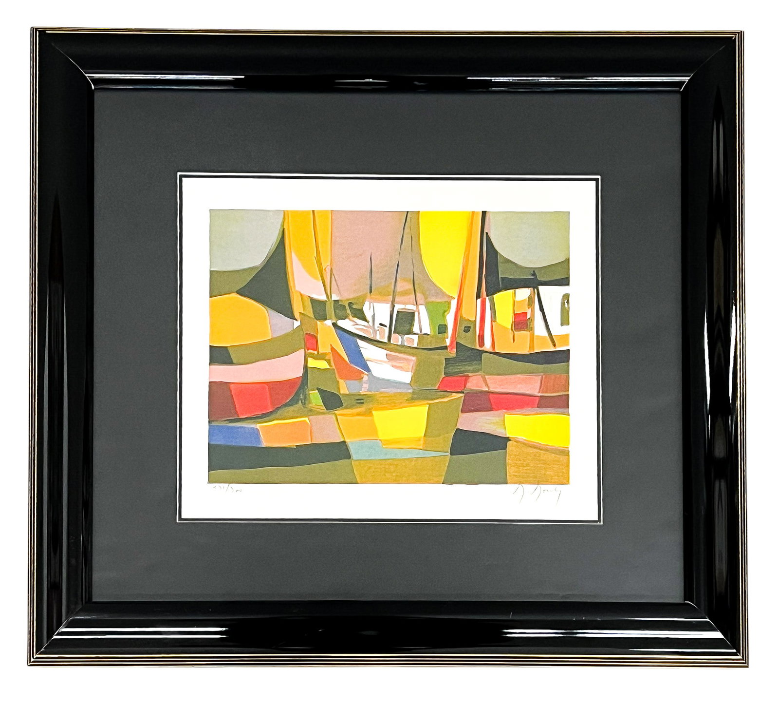 Marcel Mouly "Les Chalutiers" 1989 Lithograph - 2
