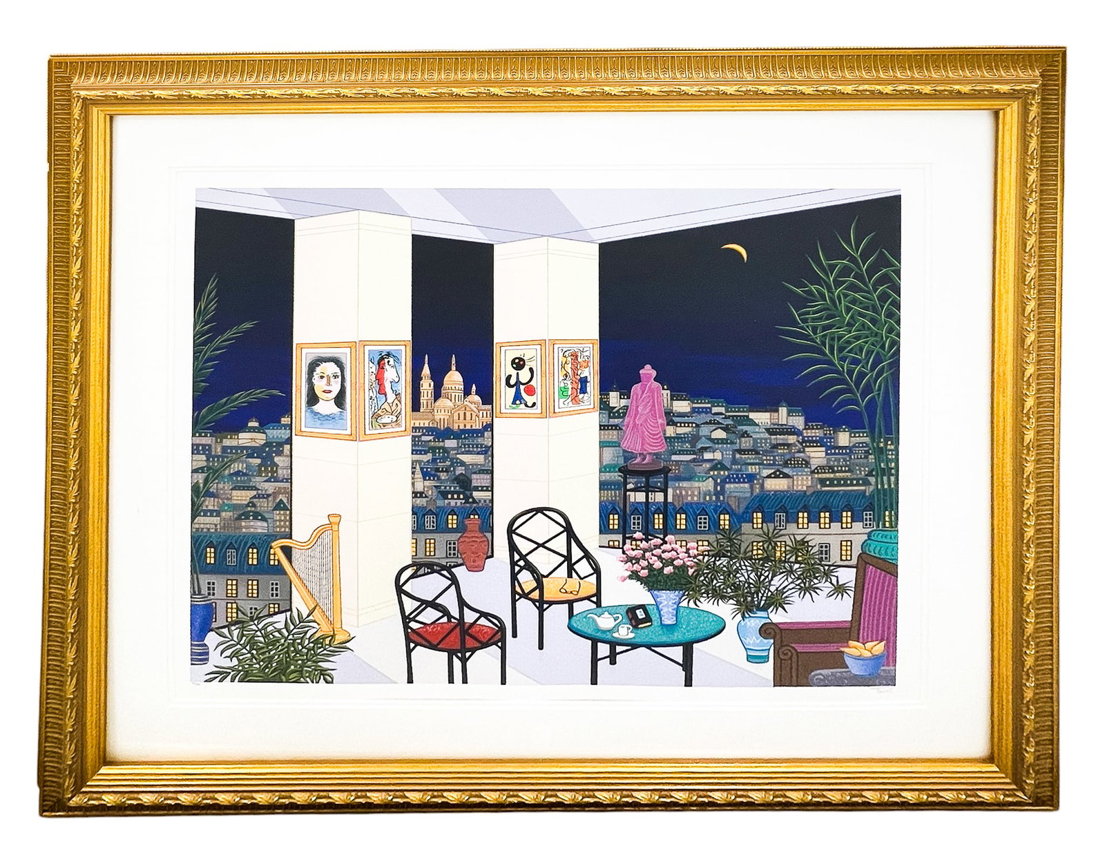 Fanch (Francois) Ledan "Interior with Buddha" 2002 Serigraph - 2