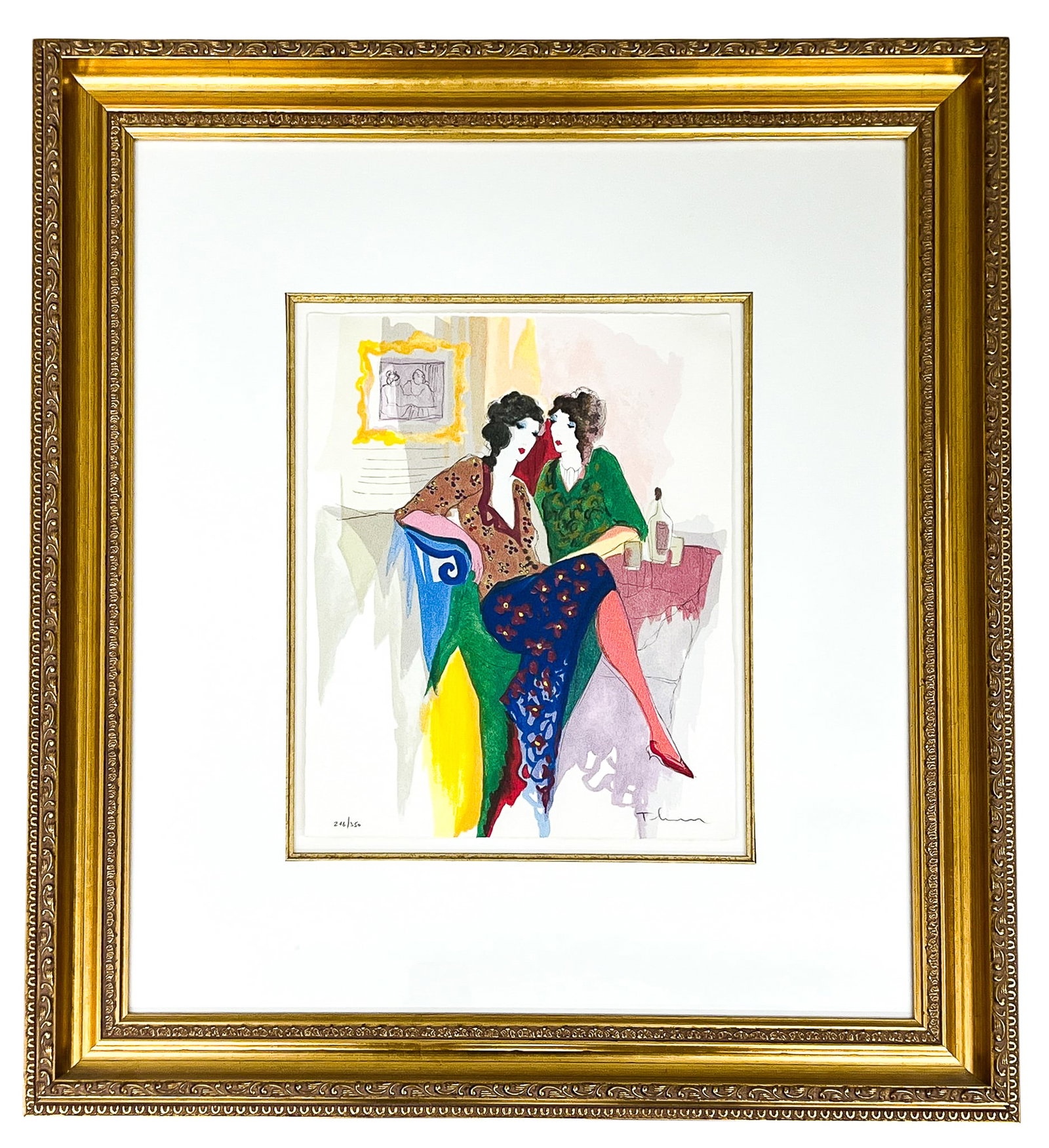 Itzchak Tarkay "Le Divan" 1991 Serigraph - 2