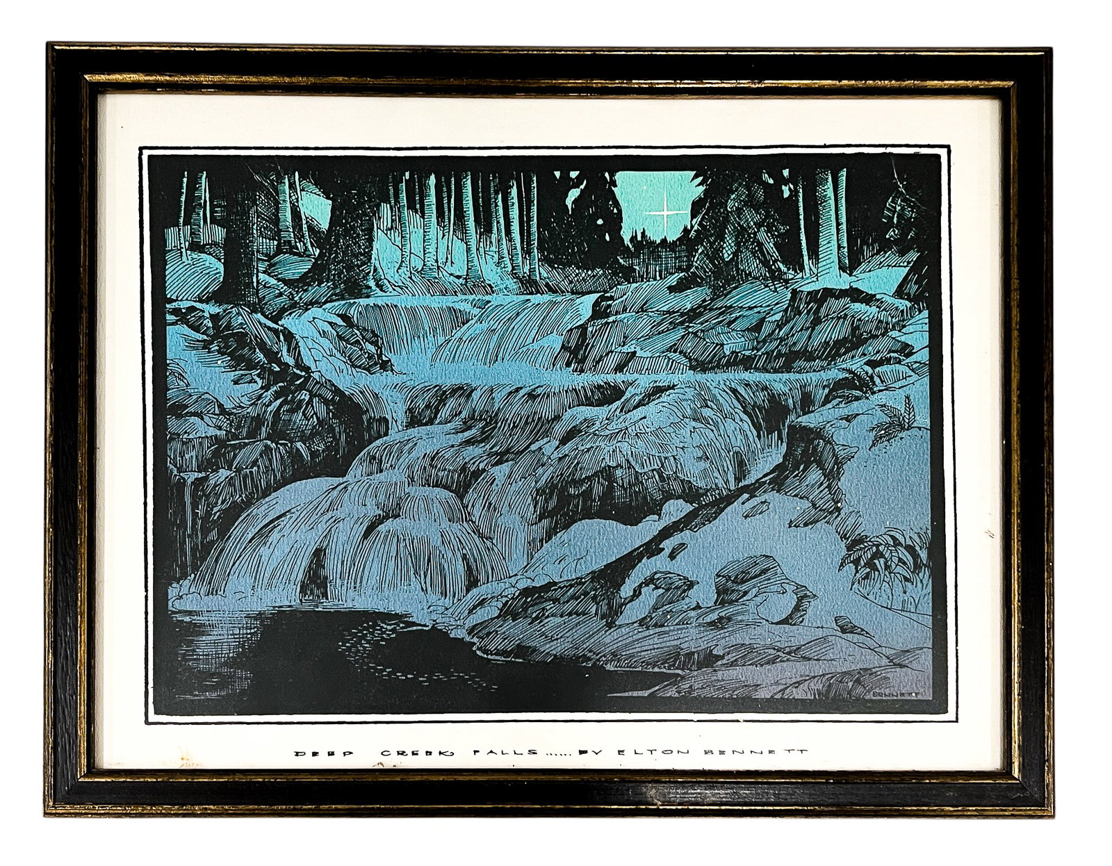 Elton Bennett "Deep Creek Falls" Serigraph - 2