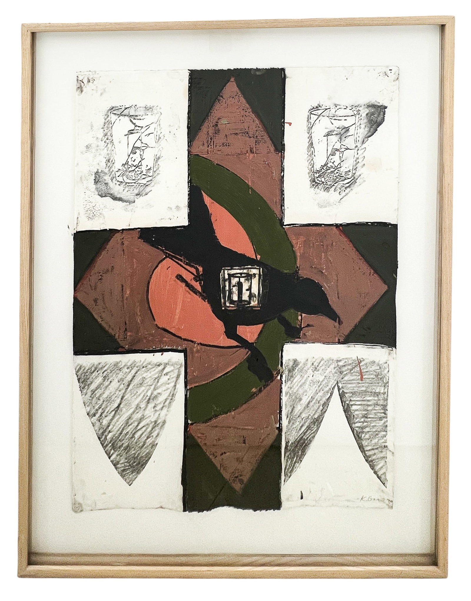 Karen Ganz "Lily" 1990 Mixed Media Collage on Paper - 2