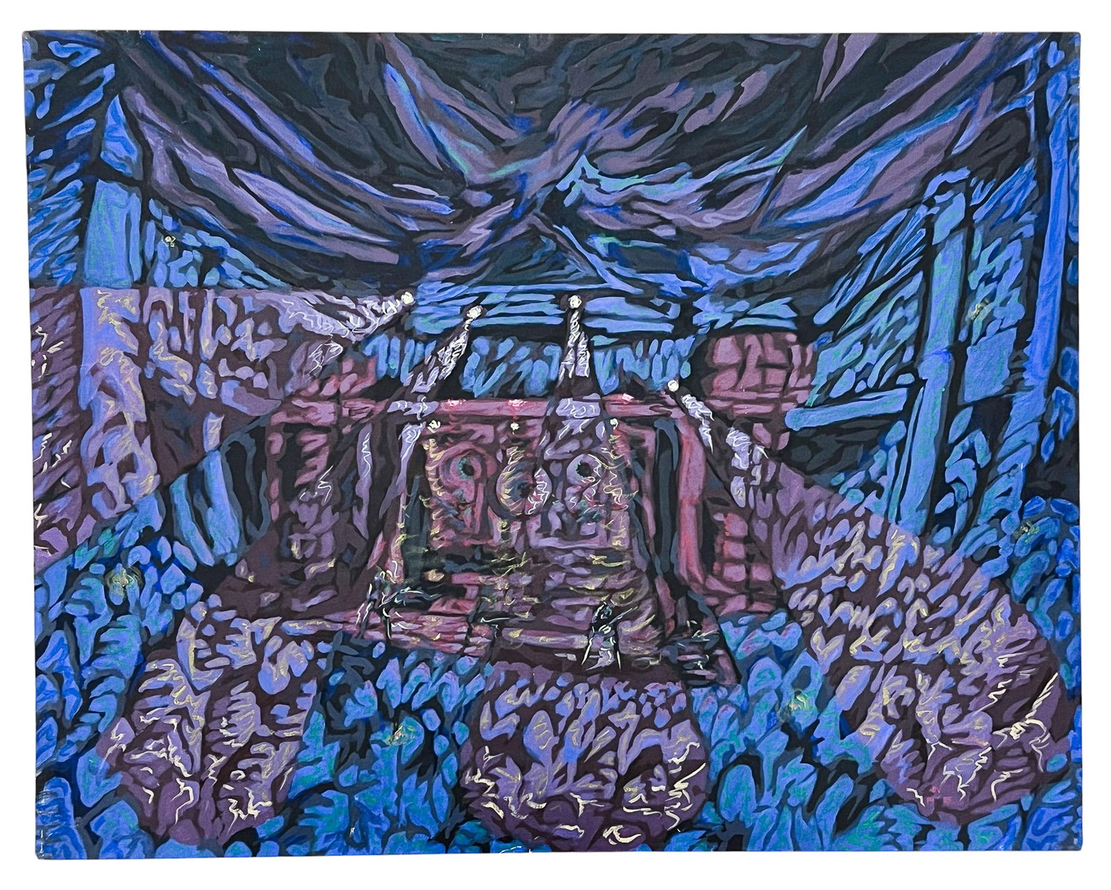 Artist Unknown "Evening Concert" 1985 Oil on Canvas - 2